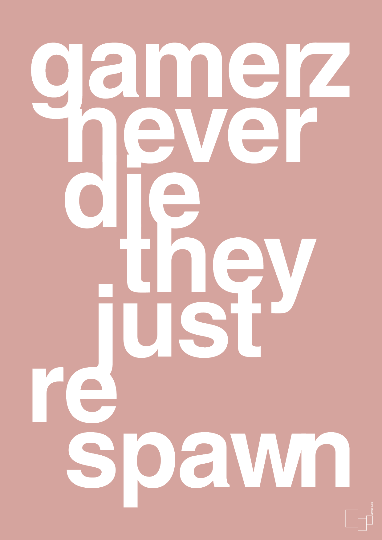 gamerz never die - Plakat med Sport & Fritid i Bubble Shell