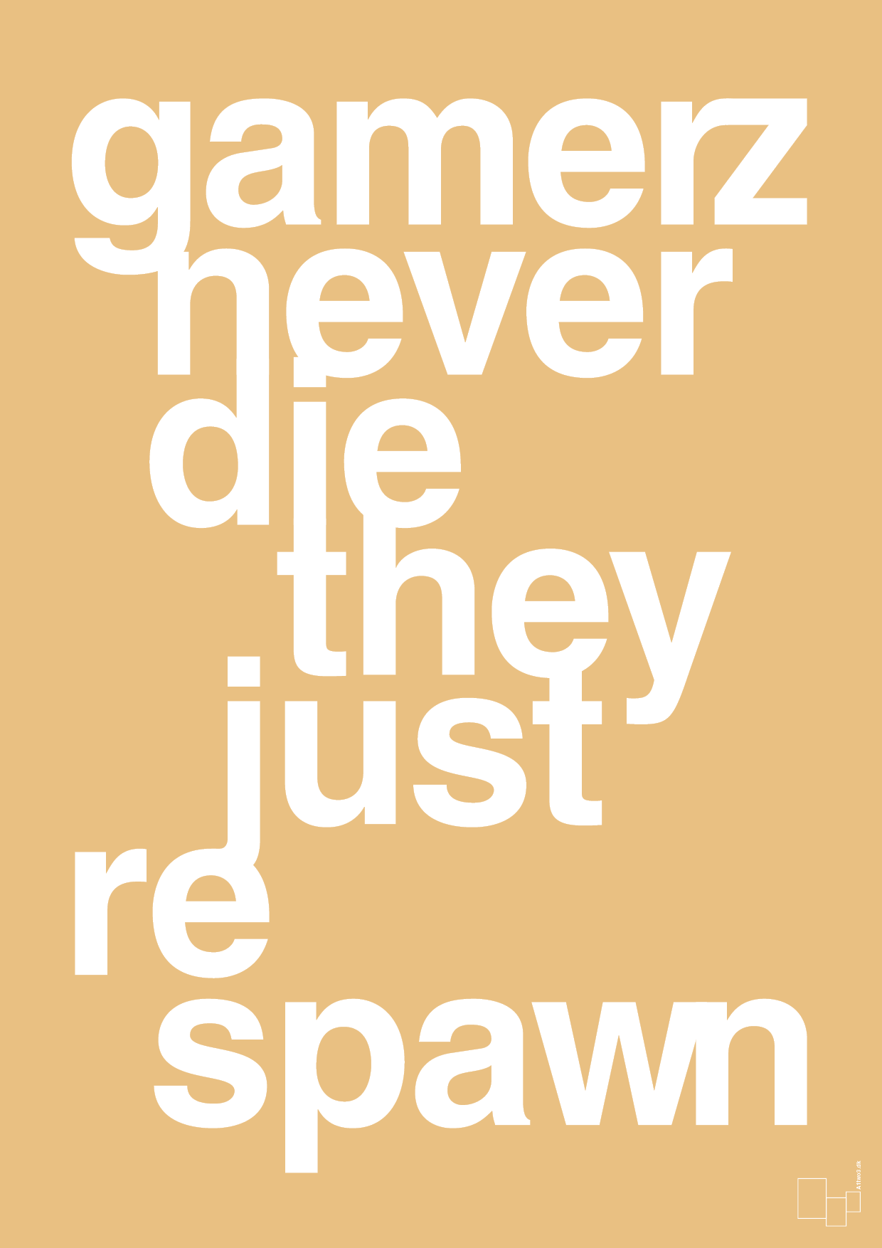 gamerz never die - Plakat med Sport & Fritid i Charismatic