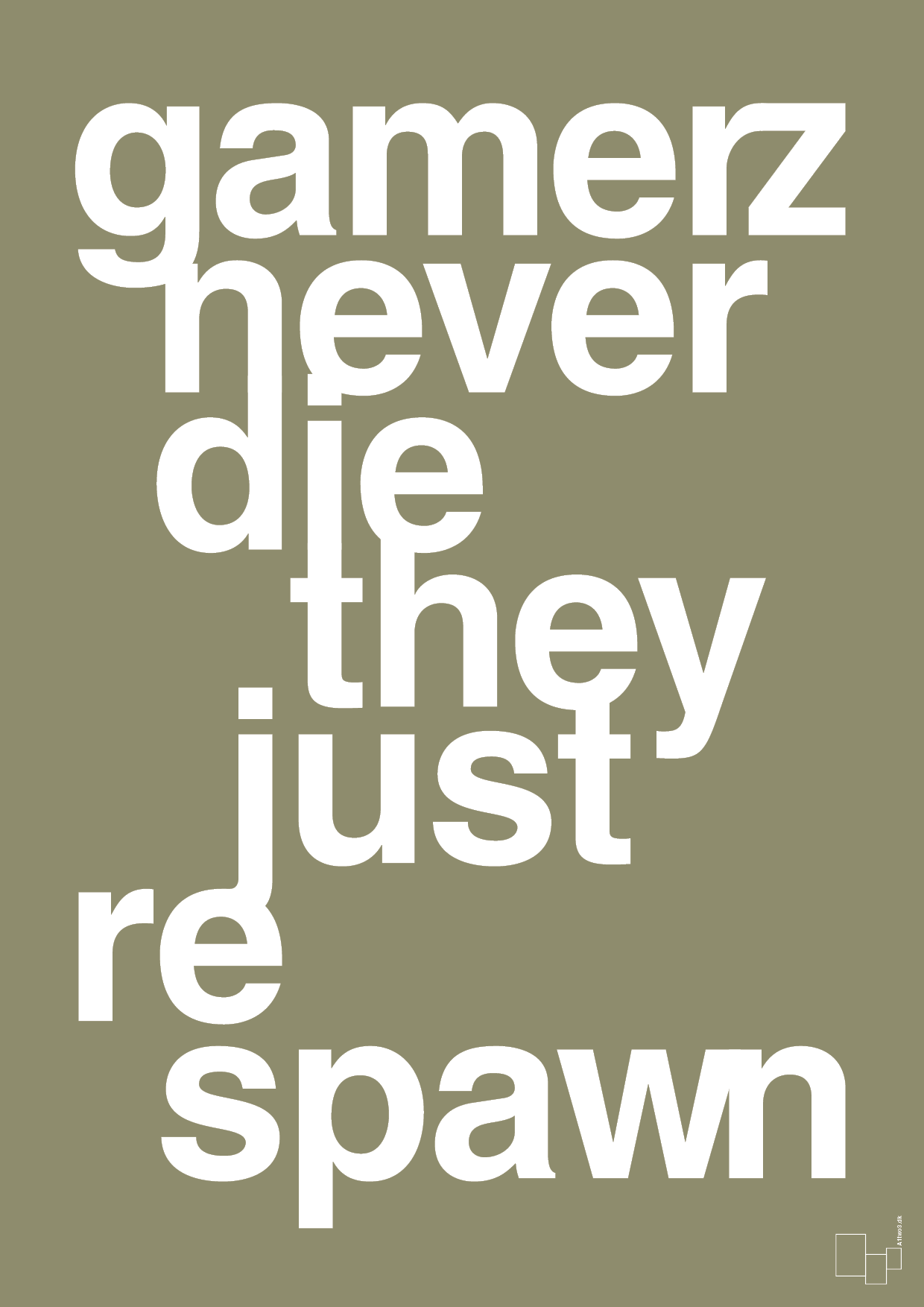 gamerz never die - Plakat med Sport & Fritid i Misty Forrest