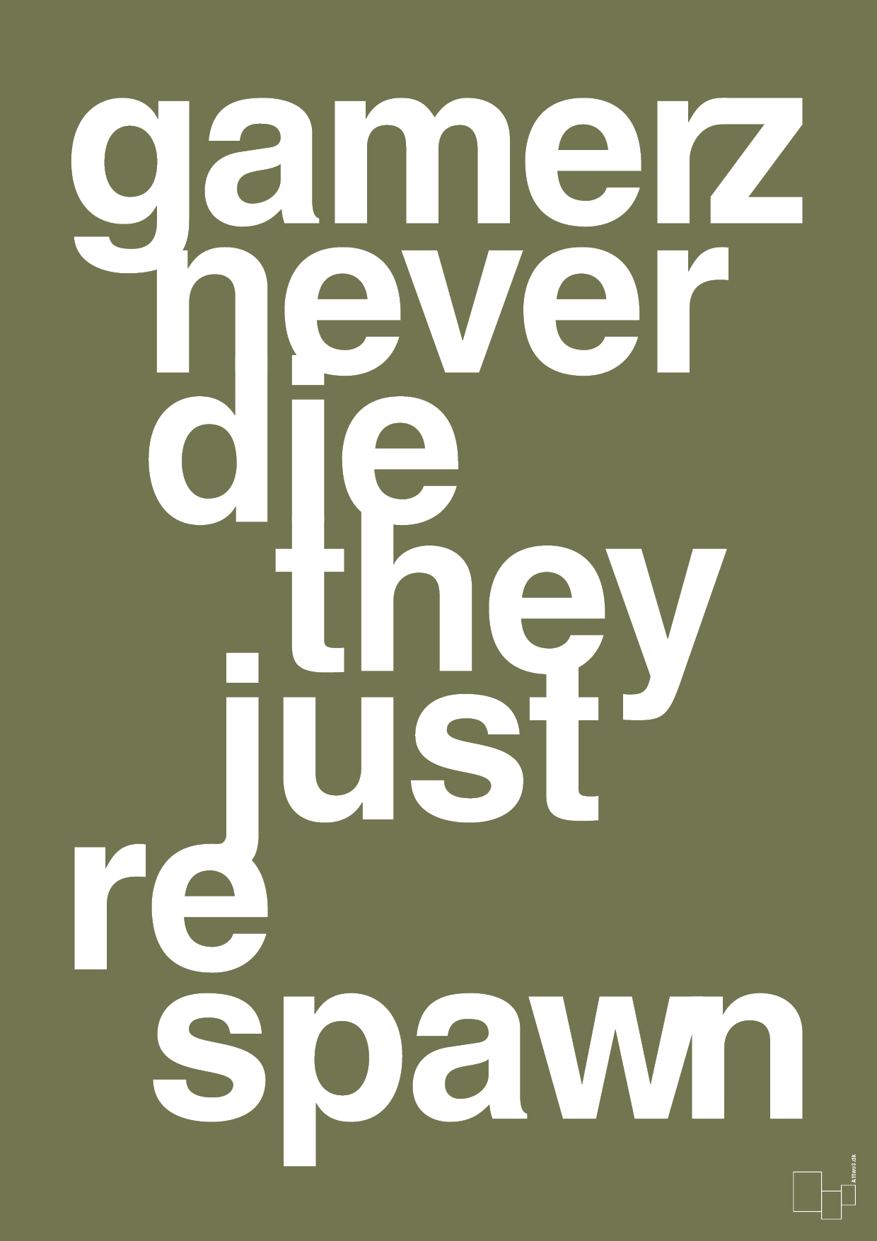 gamerz never die - Plakat med Sport & Fritid i Secret Meadow