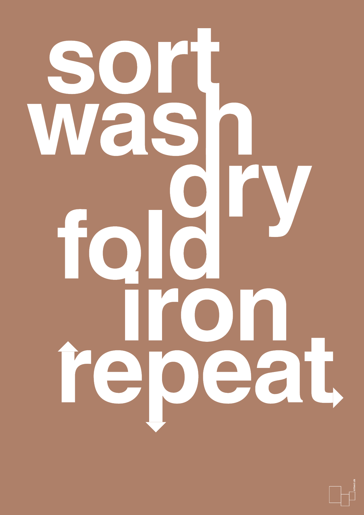 laundry repeat - Plakat med Ordsprog i Cider Spice