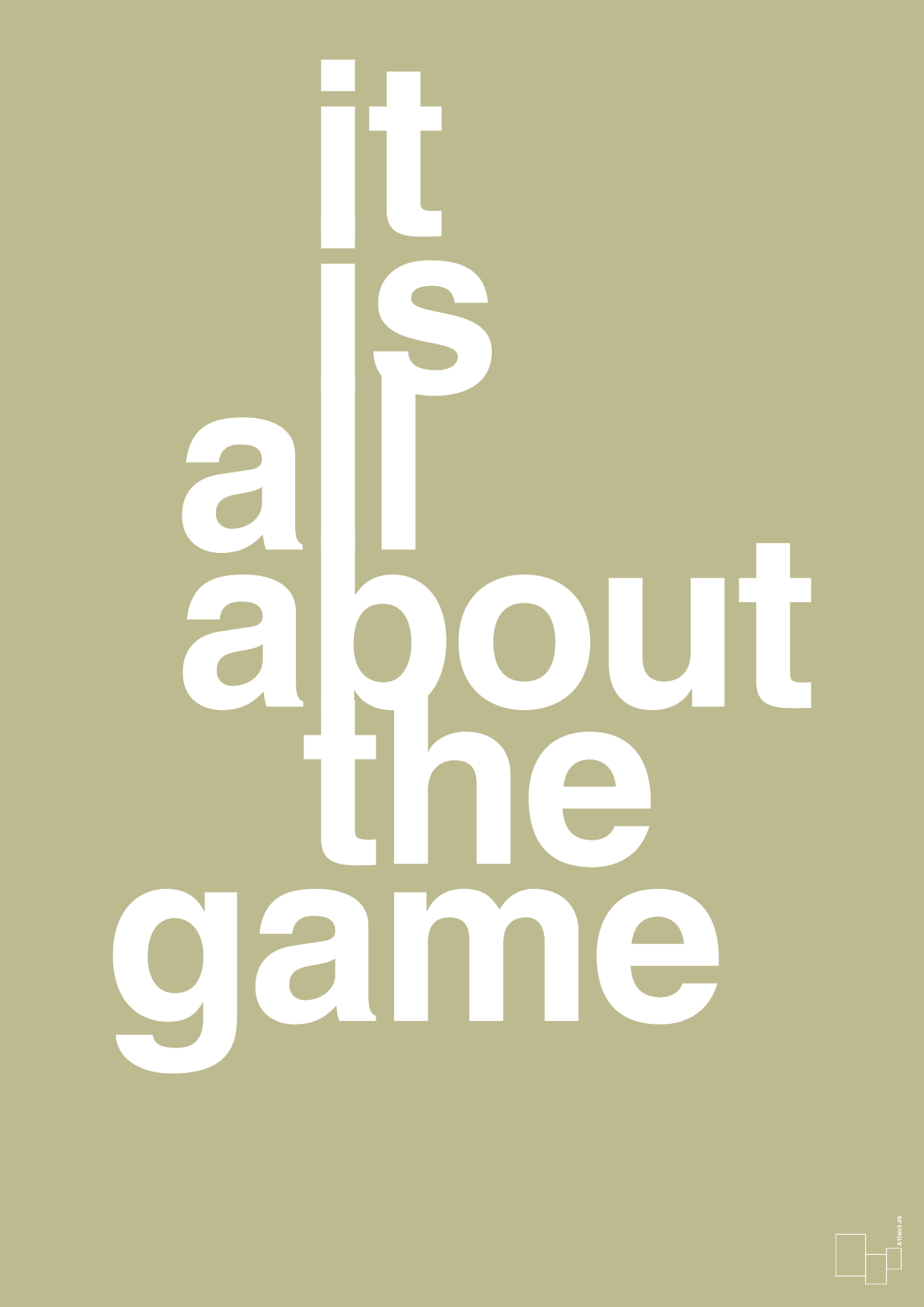it is all about the game - Plakat med Sport & Fritid i Back to Nature