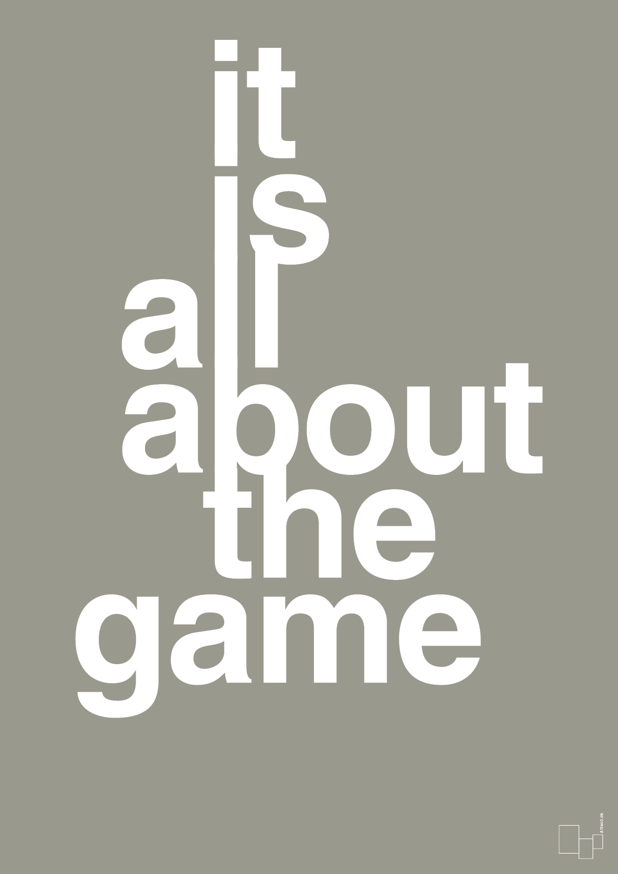 it is all about the game - Plakat med Sport & Fritid i Battleship Gray