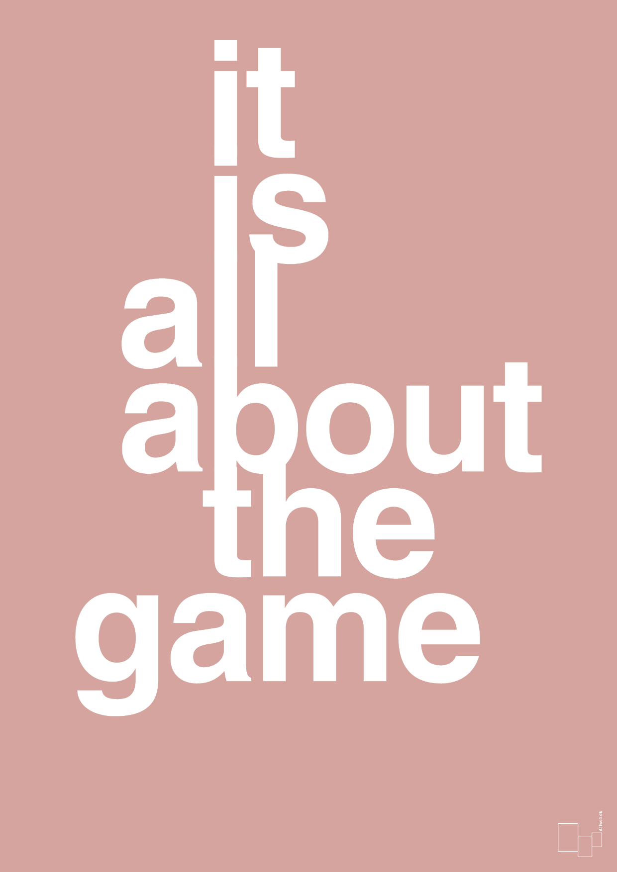 it is all about the game - Plakat med Sport & Fritid i Bubble Shell
