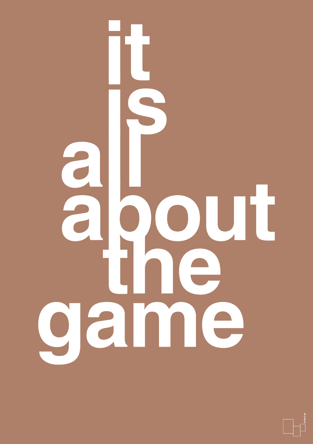 it is all about the game - Plakat med Sport & Fritid i Cider Spice