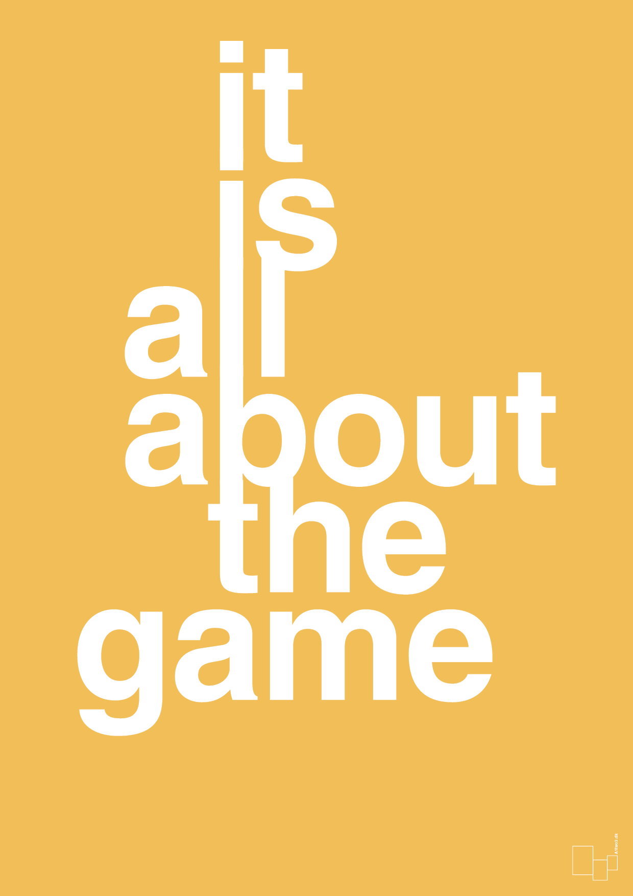 it is all about the game - Plakat med Sport & Fritid i Honeycomb