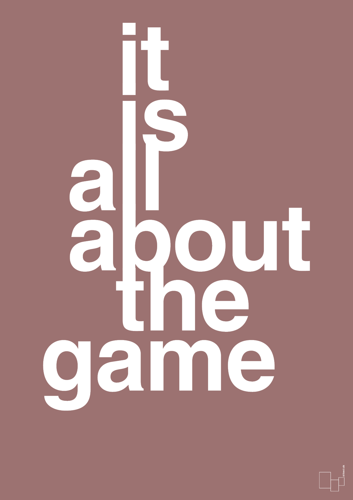 it is all about the game - Plakat med Sport & Fritid i Plum