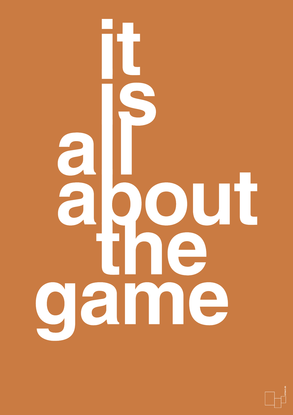 it is all about the game - Plakat med Sport & Fritid i Rumba Orange
