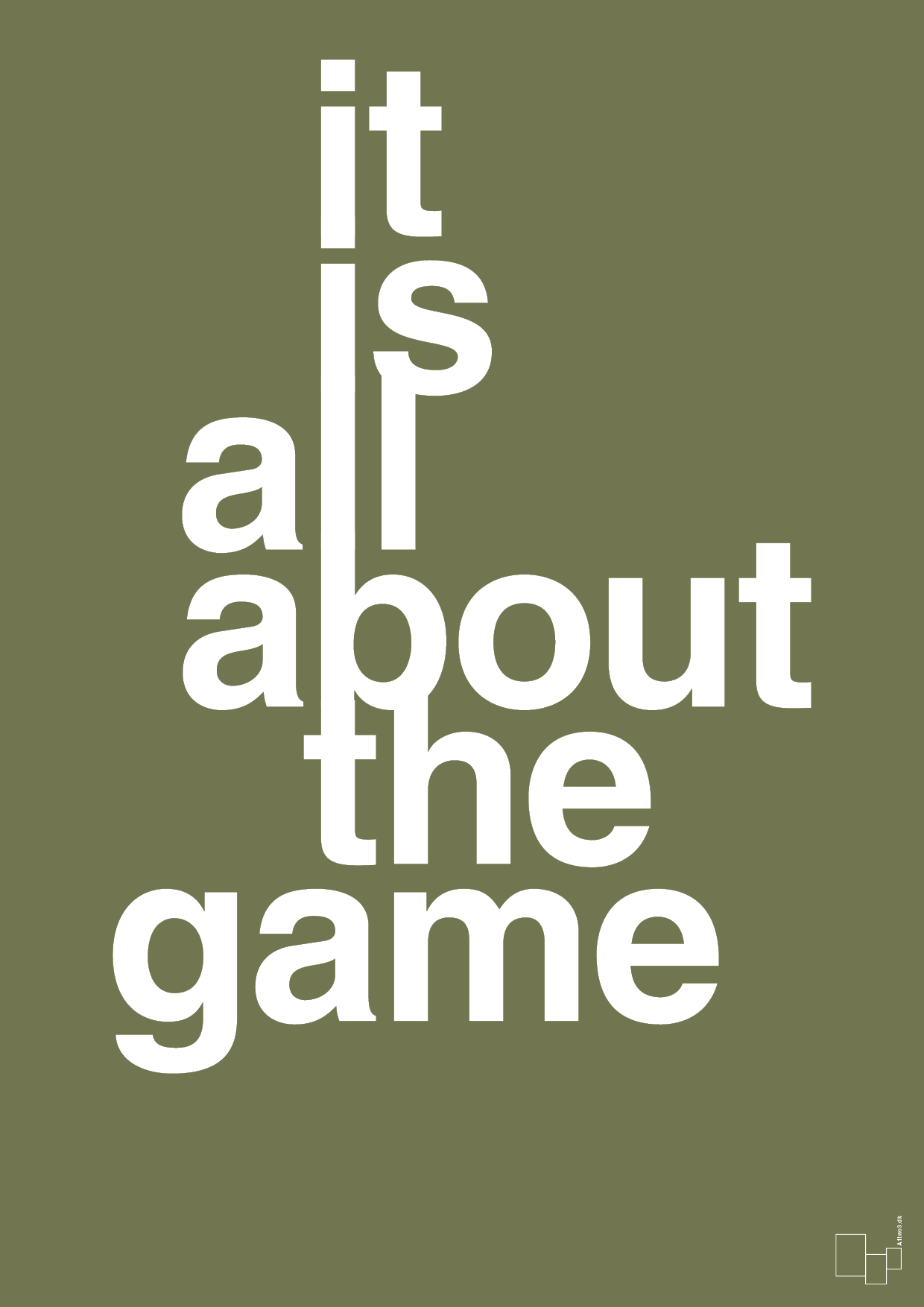 it is all about the game - Plakat med Sport & Fritid i Secret Meadow