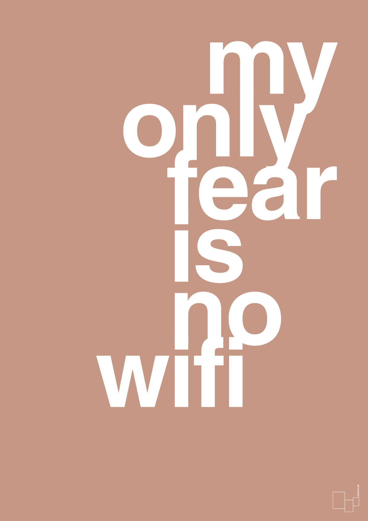 my only fear is no wifi - Plakat med Sport & Fritid i Powder