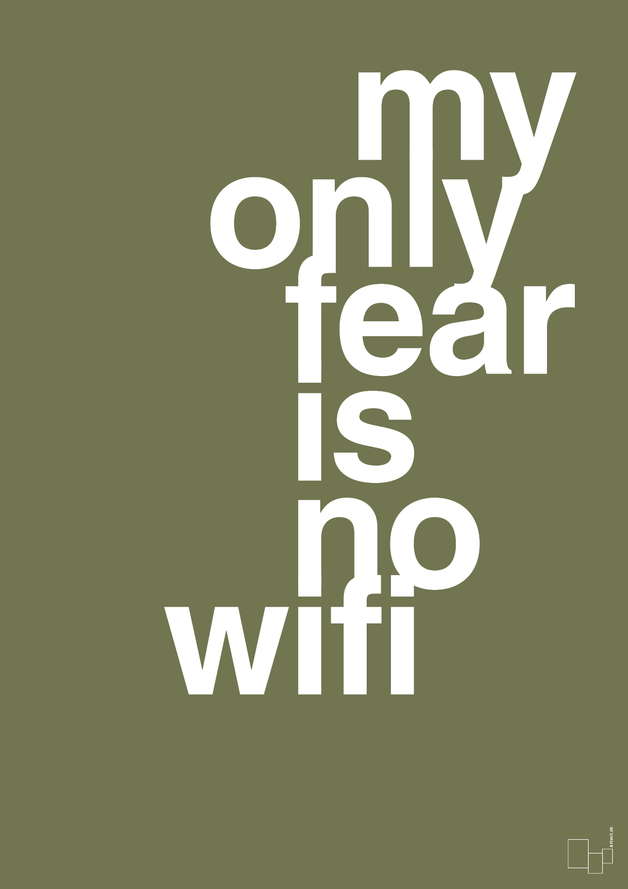 my only fear is no wifi - Plakat med Sport & Fritid i Secret Meadow