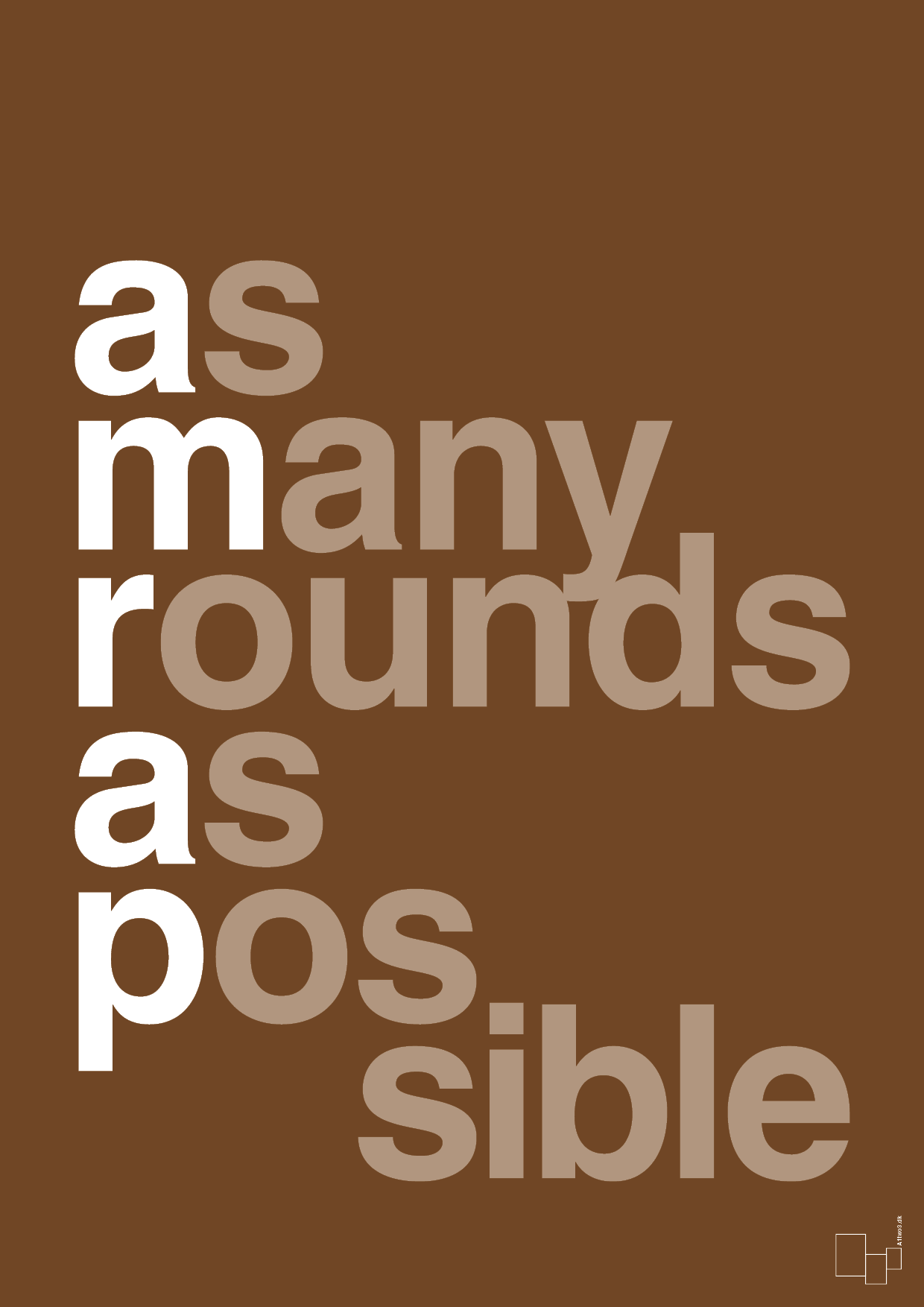 amrap - Plakat med Sport & Fritid i Dark Brown