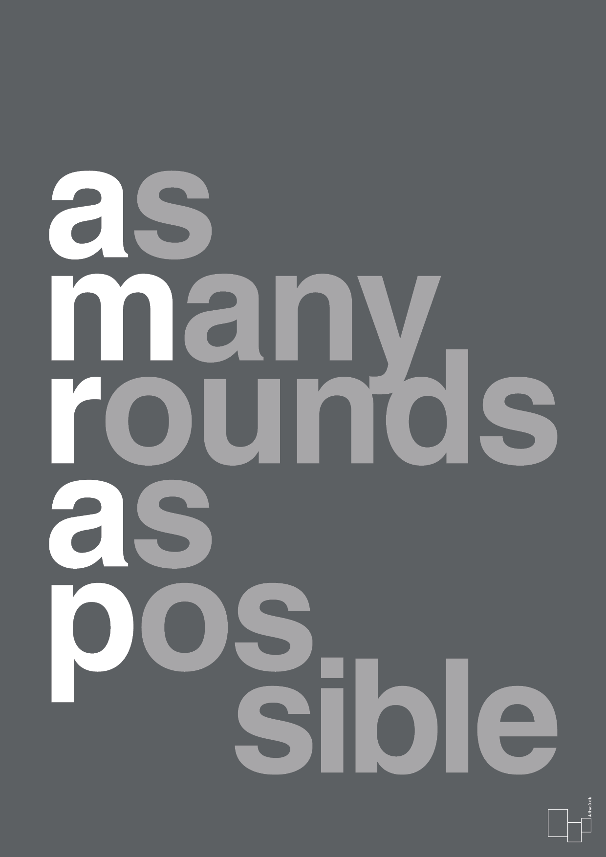 amrap - Plakat med Sport & Fritid i Graphic Charcoal