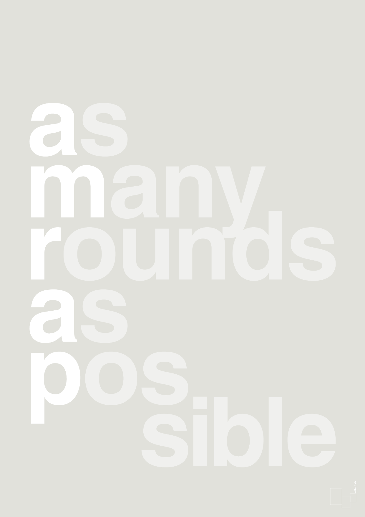 amrap - Plakat med Sport & Fritid i Painters White