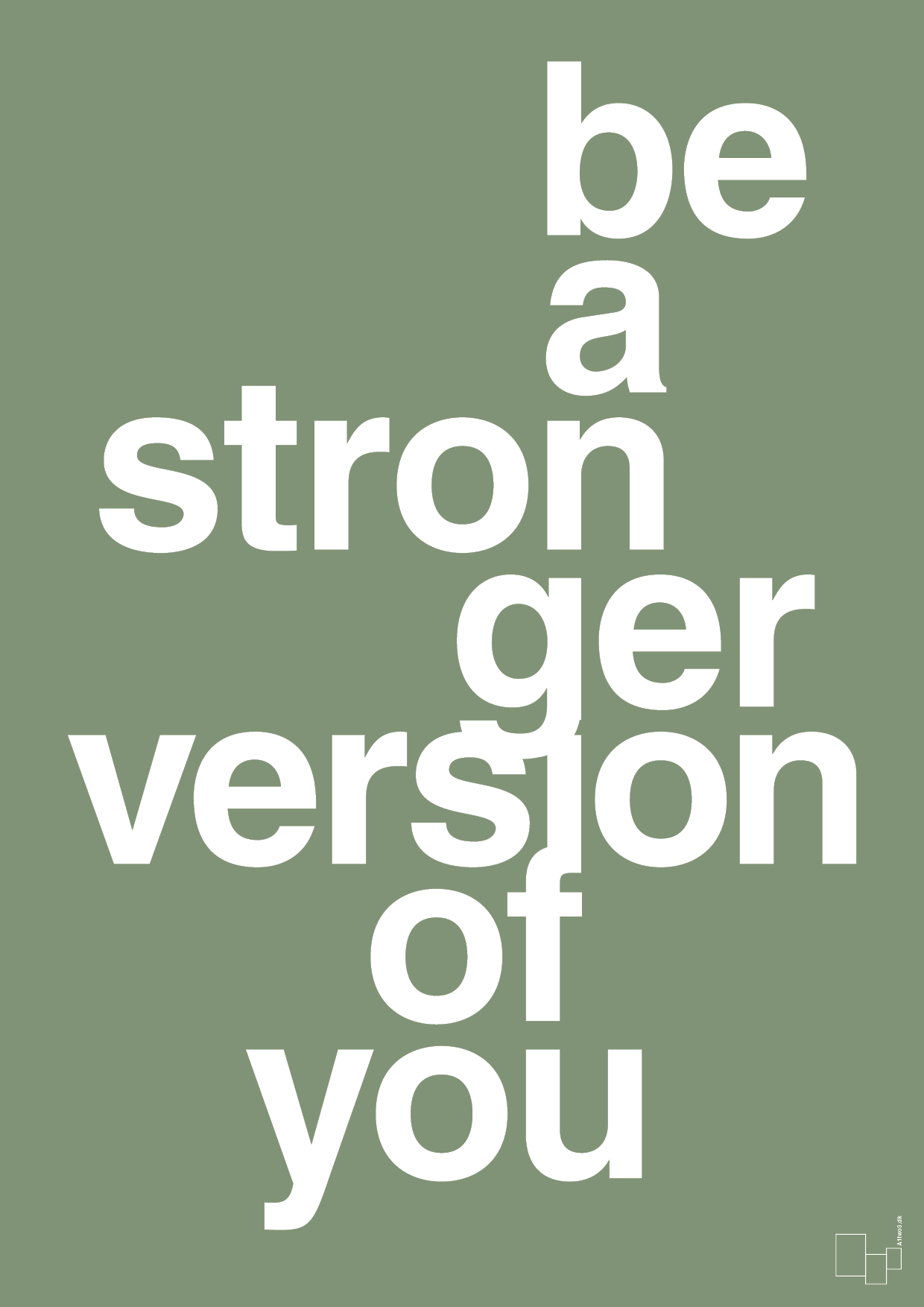 be a stronger version of you - Plakat med Sport & Fritid i Jade