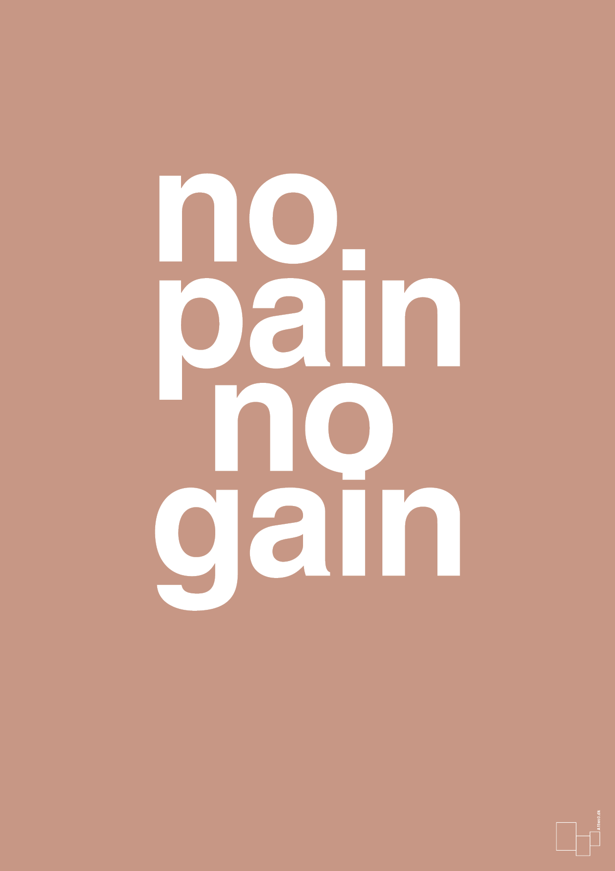 no pain no gain - Plakat med Sport & Fritid i Powder