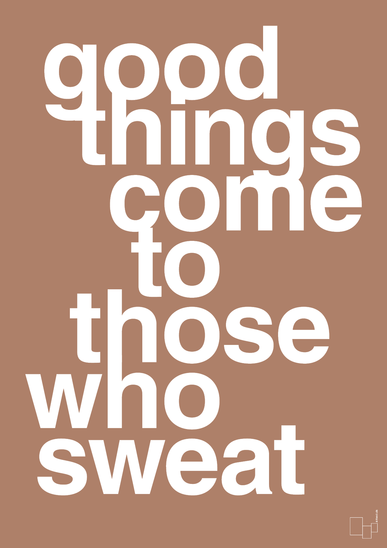 good things come to those who sweat - Plakat med Sport & Fritid i Cider Spice