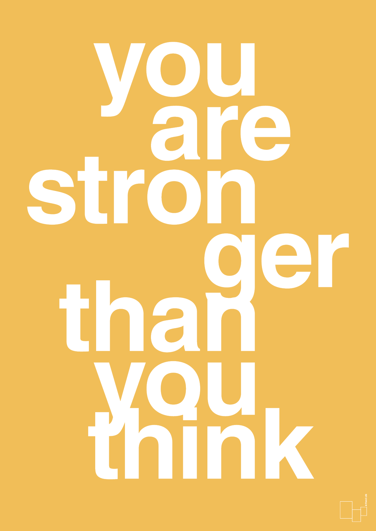 you are stronger than you think - Plakat med Sport & Fritid i Honeycomb