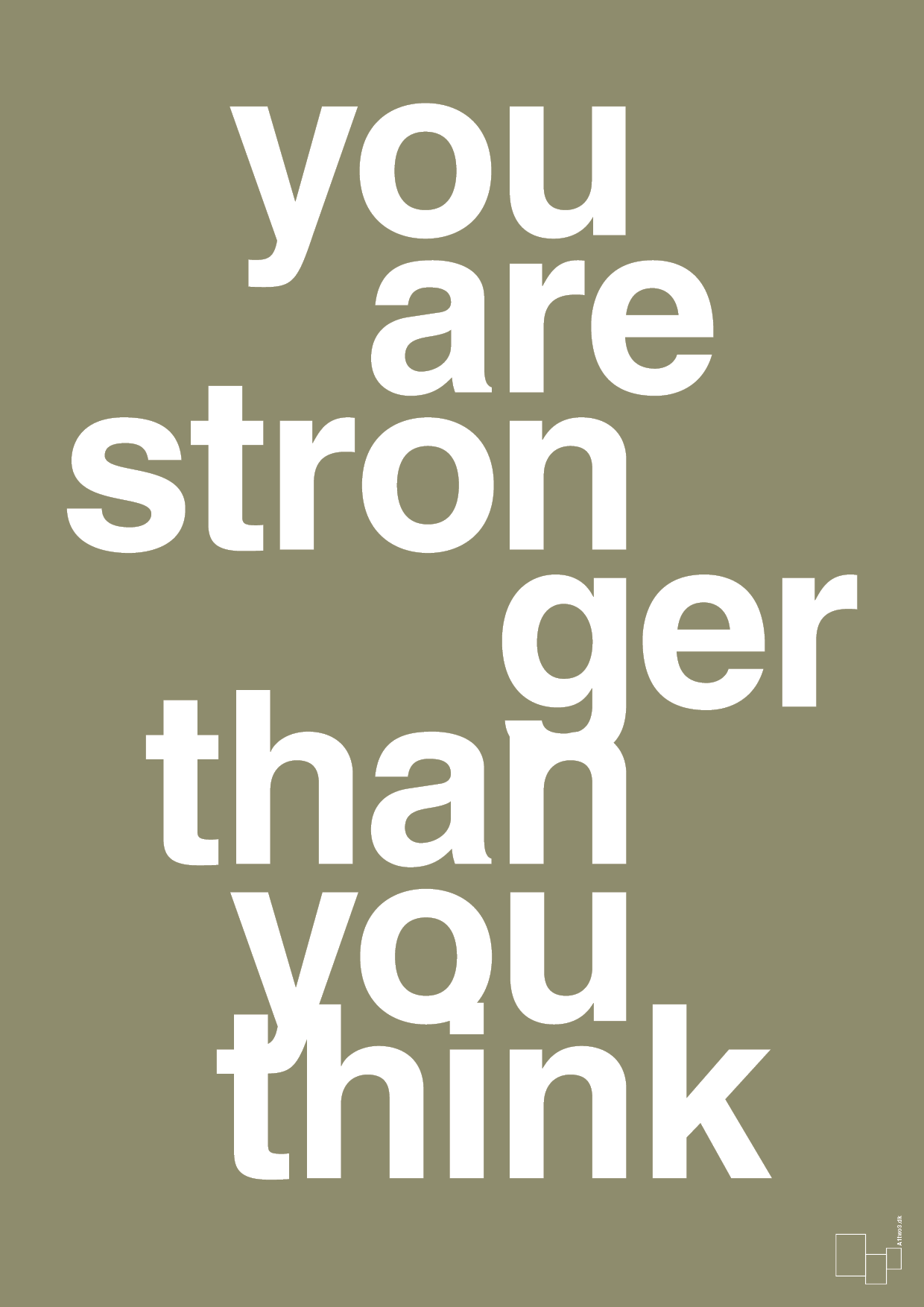you are stronger than you think - Plakat med Sport & Fritid i Misty Forrest
