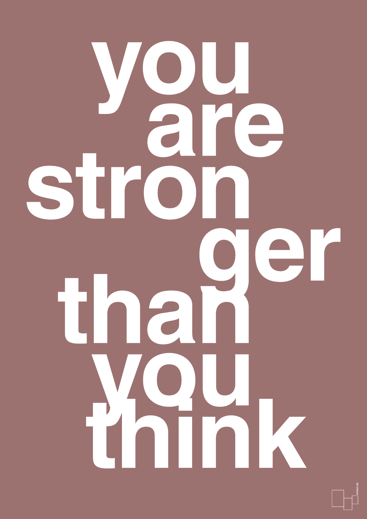 you are stronger than you think - Plakat med Sport & Fritid i Plum