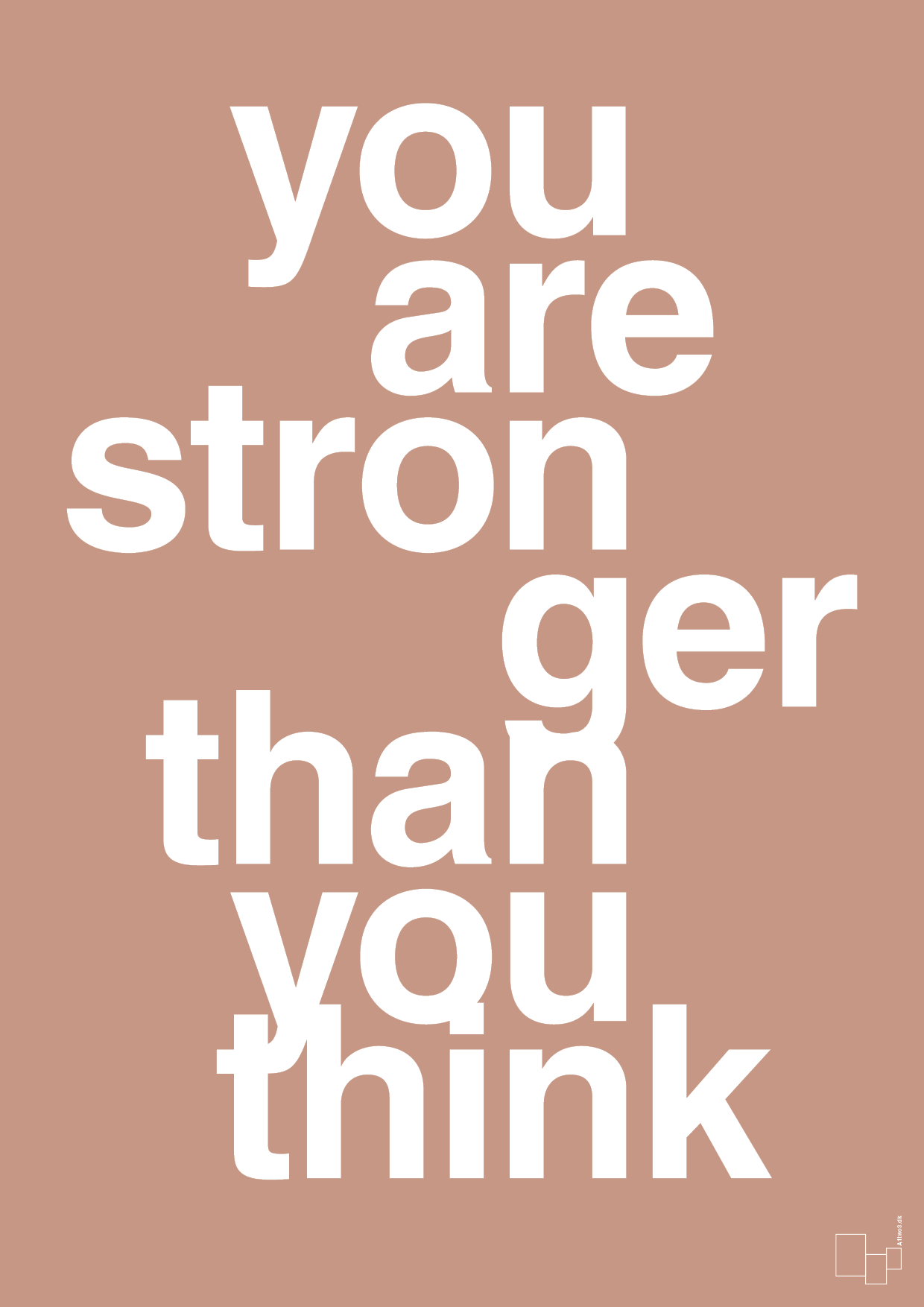 you are stronger than you think - Plakat med Sport & Fritid i Powder