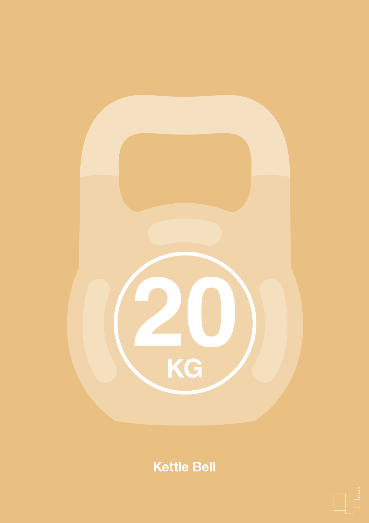 kettle bell 20 kg - Plakat med Grafik i Charismatic