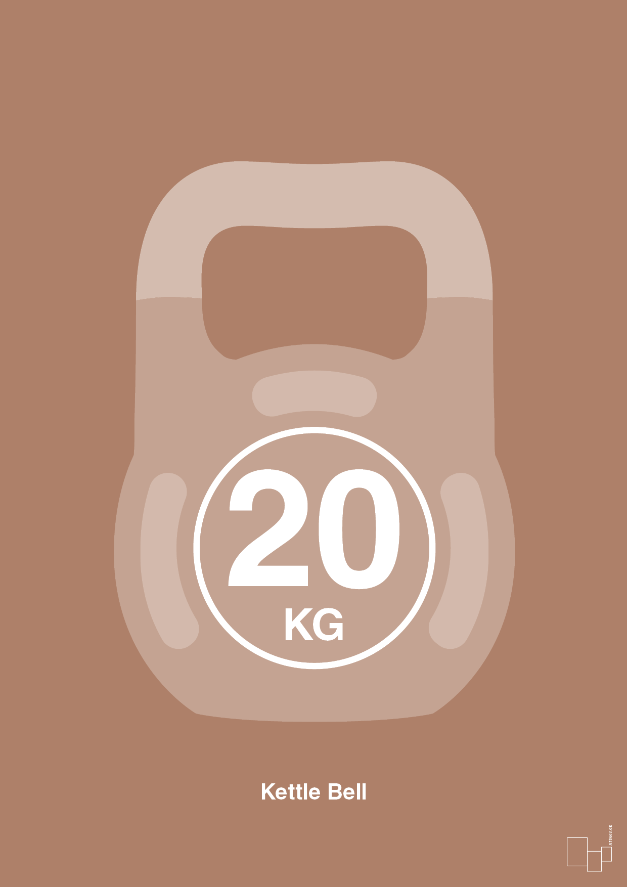 kettle bell 20 kg - Plakat med Grafik i Cider Spice