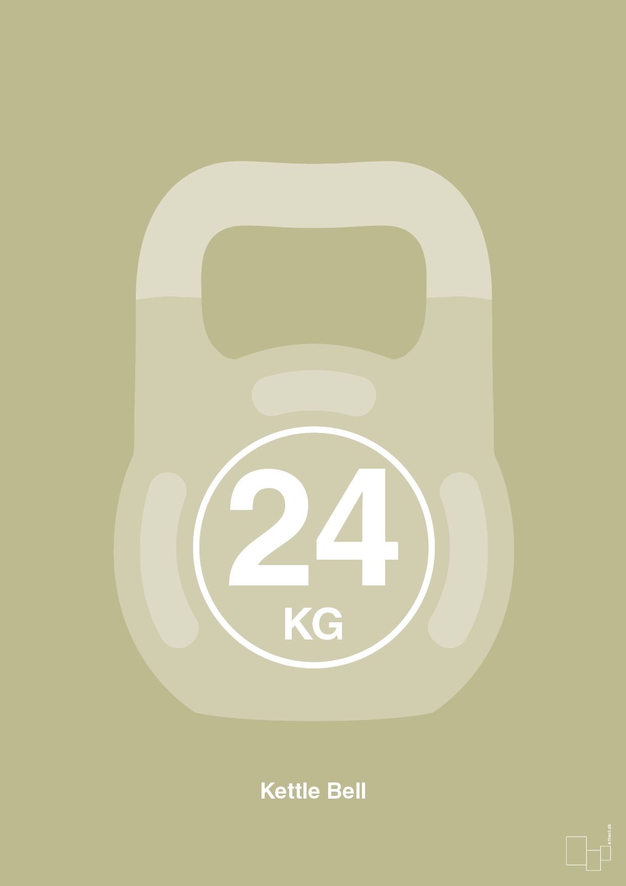 kettle bell 24 kg - Plakat med Grafik i Back to Nature