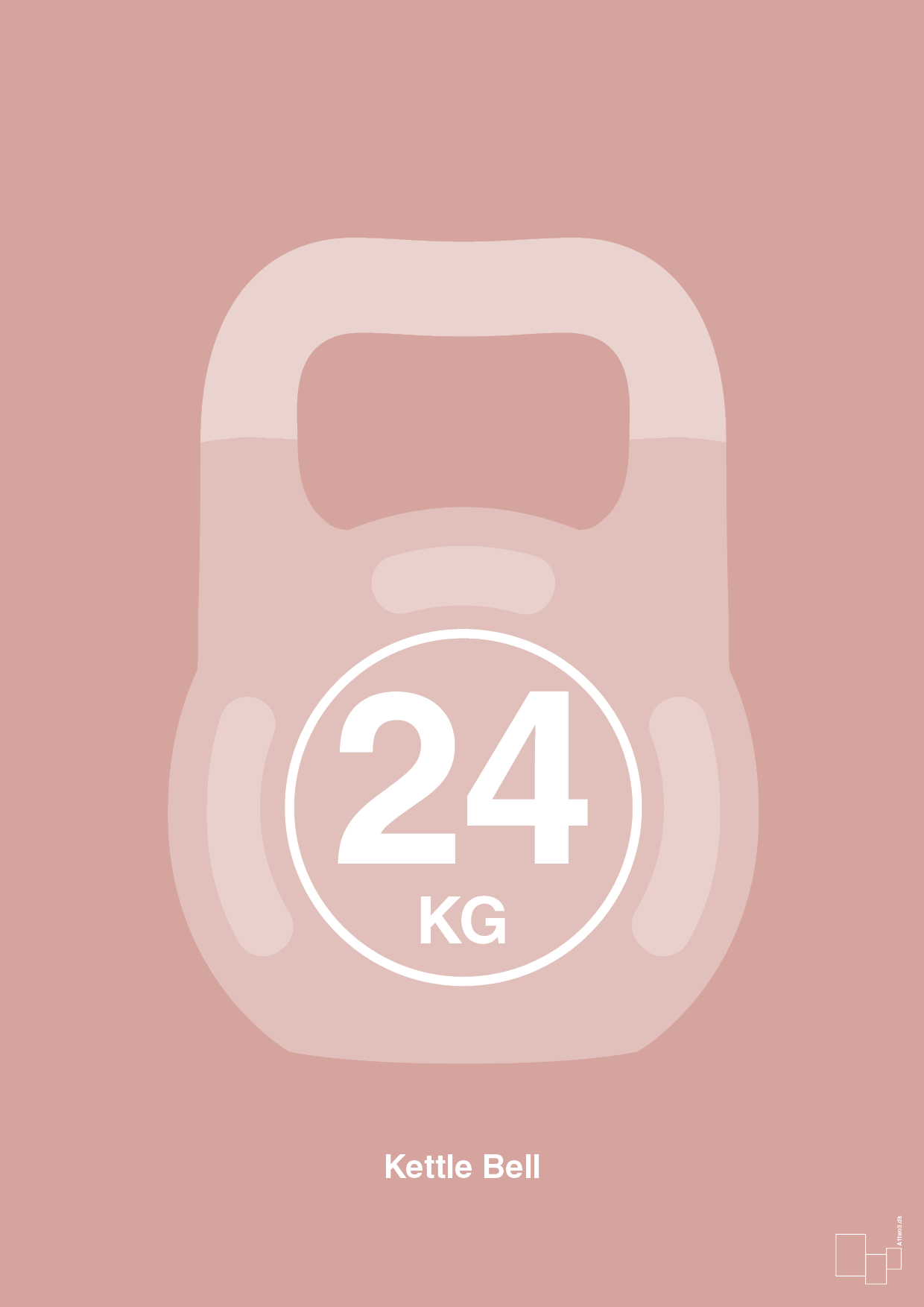 kettle bell 24 kg - Plakat med Grafik i Bubble Shell