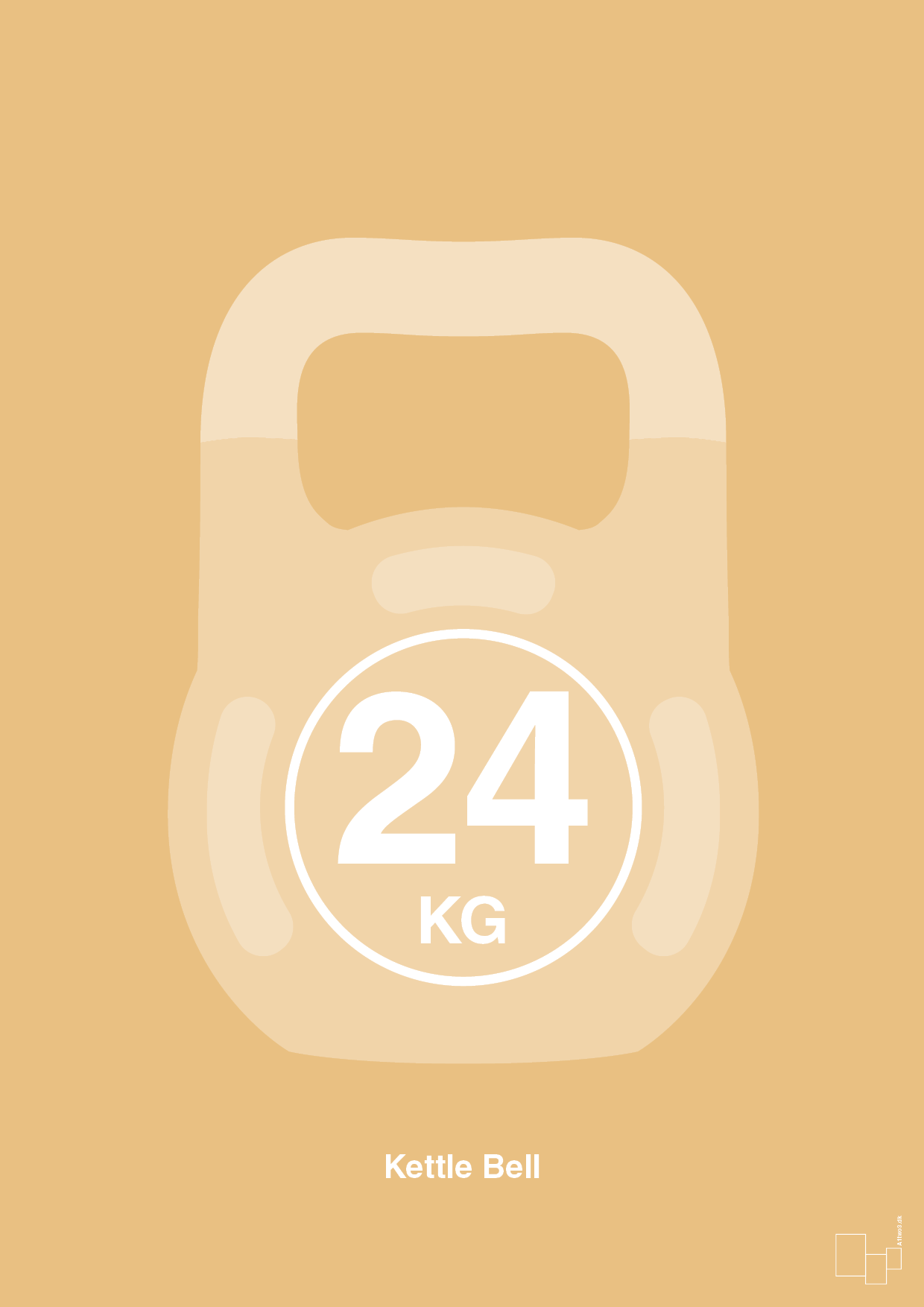 kettle bell 24 kg - Plakat med Grafik i Charismatic