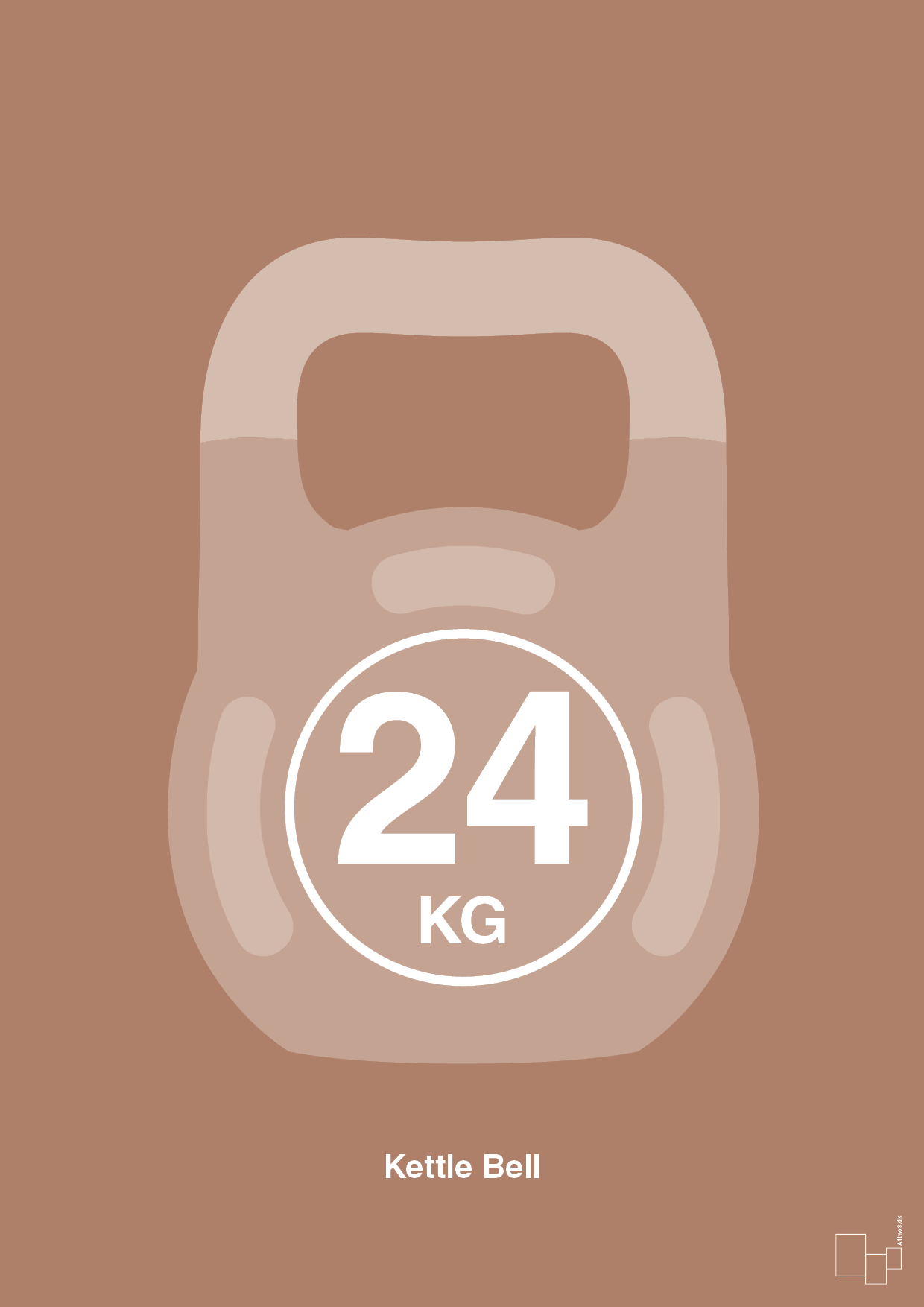 kettle bell 24 kg - Plakat med Grafik i Cider Spice