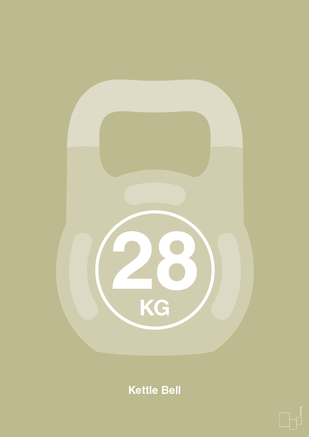 kettle bell 28 kg - Plakat med Grafik i Back to Nature