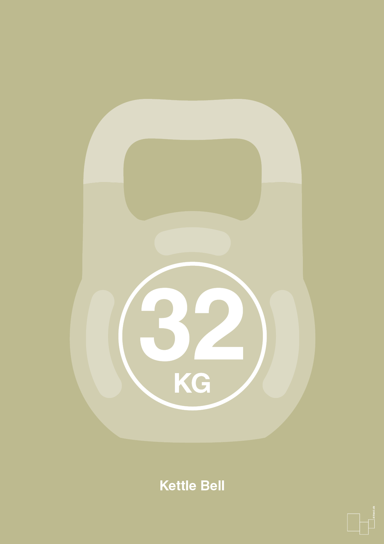 kettle bell 32 kg - Plakat med Grafik i Back to Nature