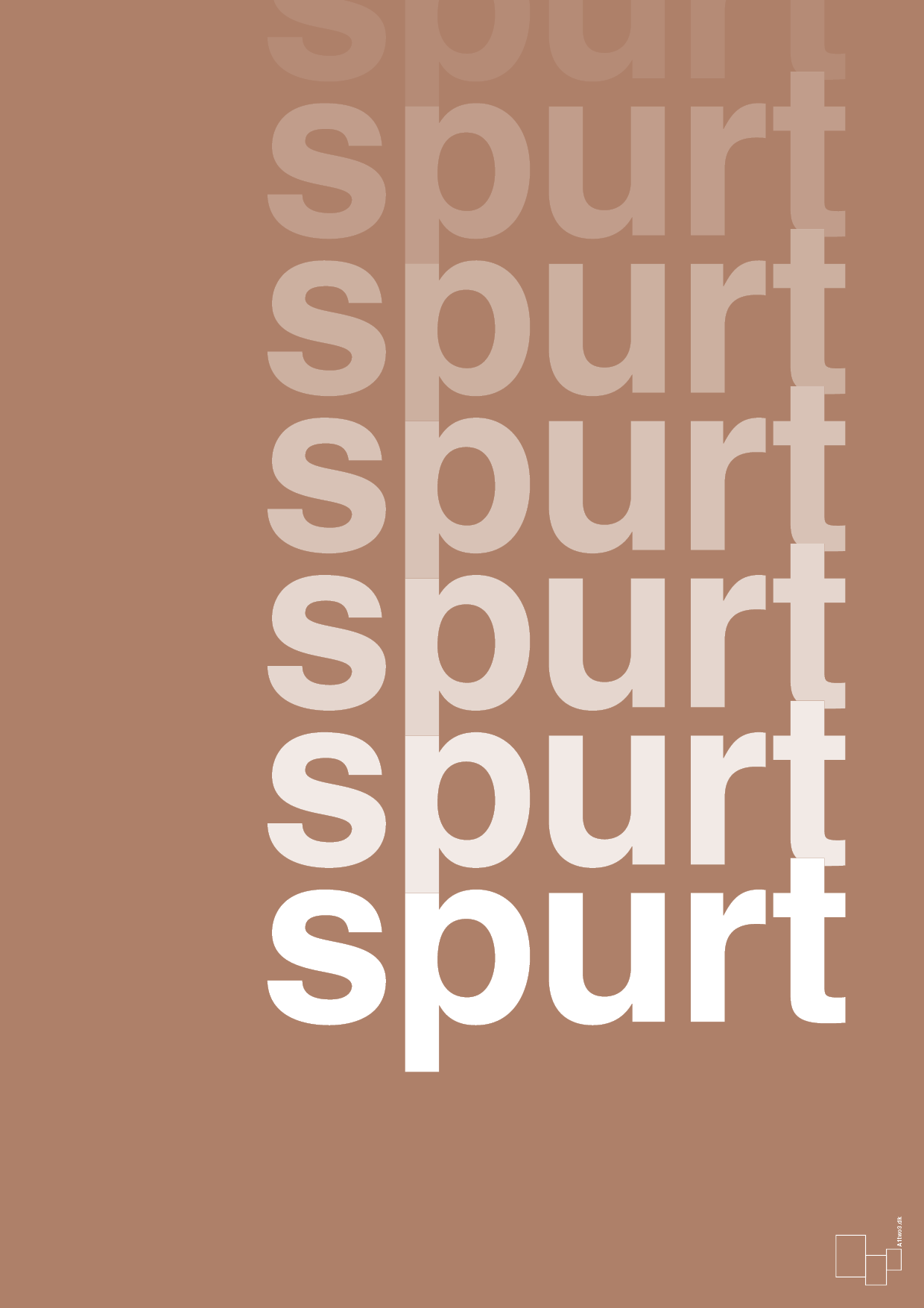 spurt - Plakat med Ord i Cider Spice
