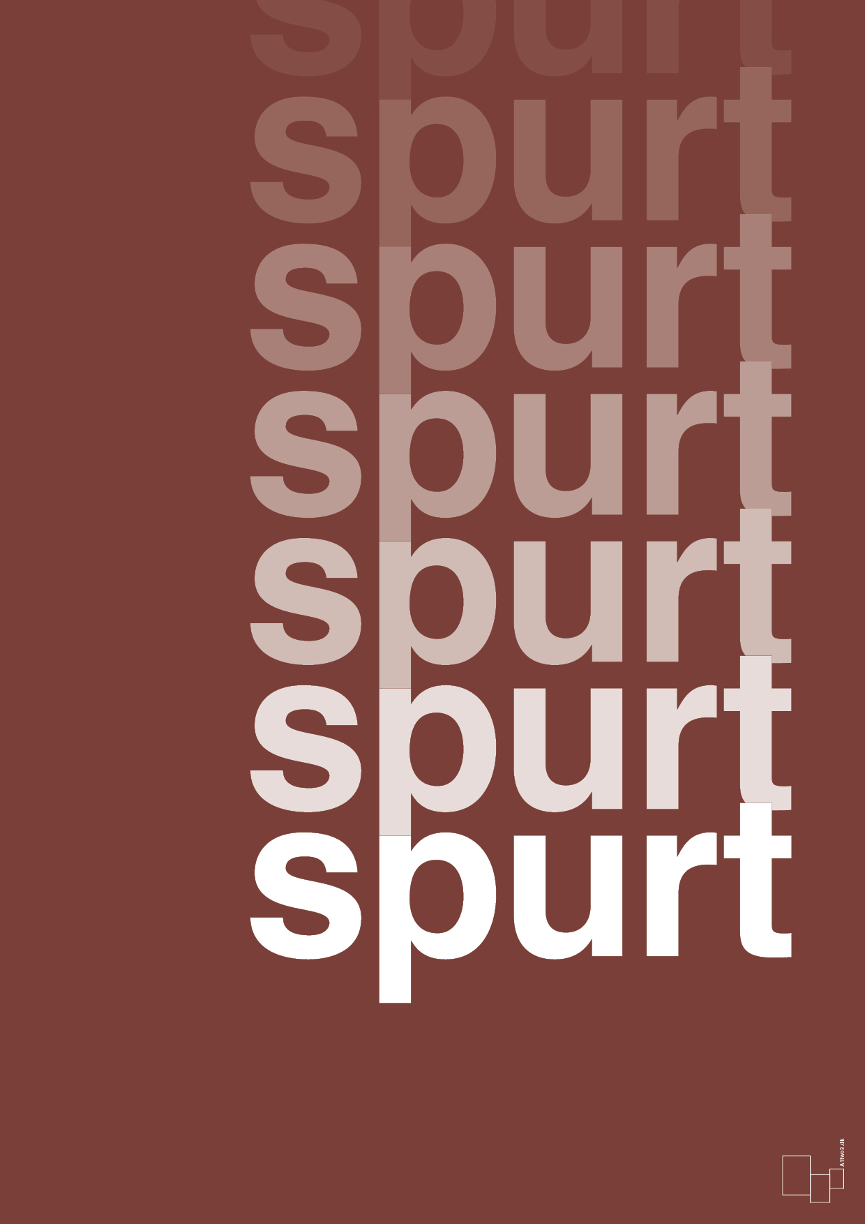 spurt - Plakat med Ord i Red Pepper