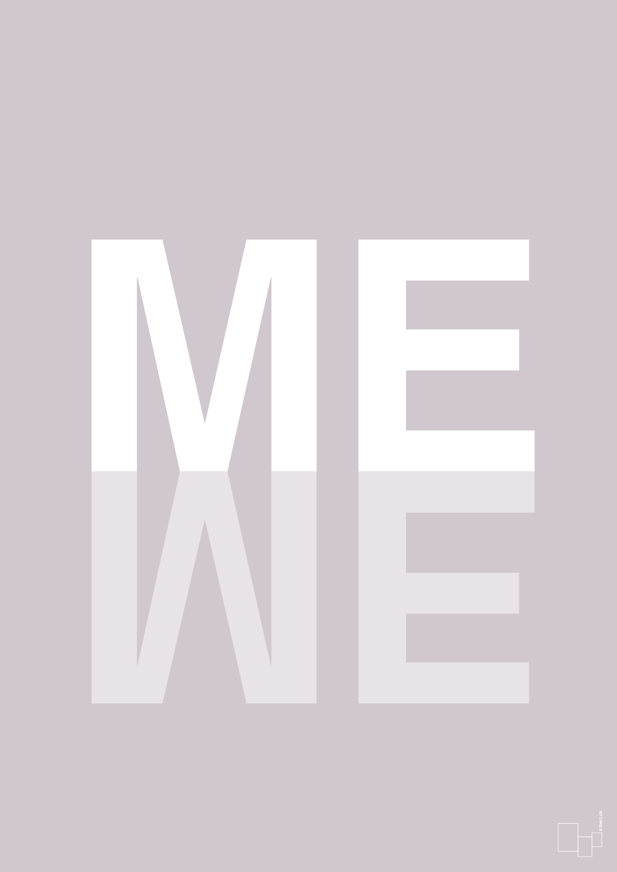 me we - Plakat med Ord i Dusty Lilac