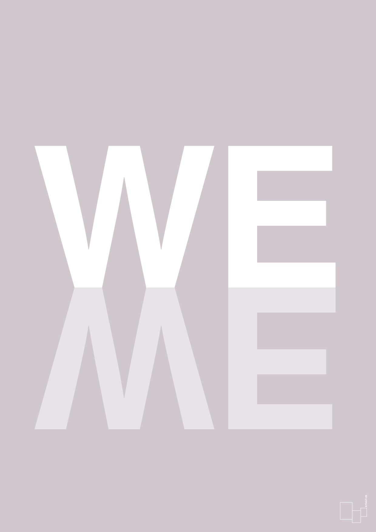 we me - Plakat med Ord i Dusty Lilac