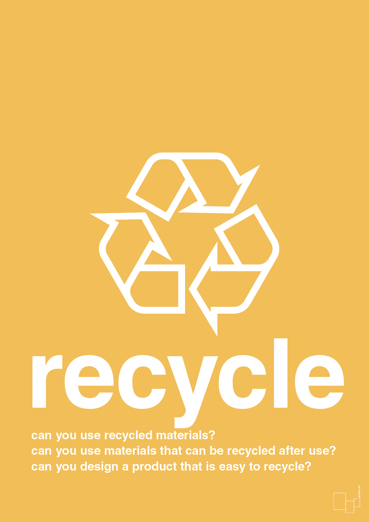 recycle - Plakat med Samfund i Honeycomb