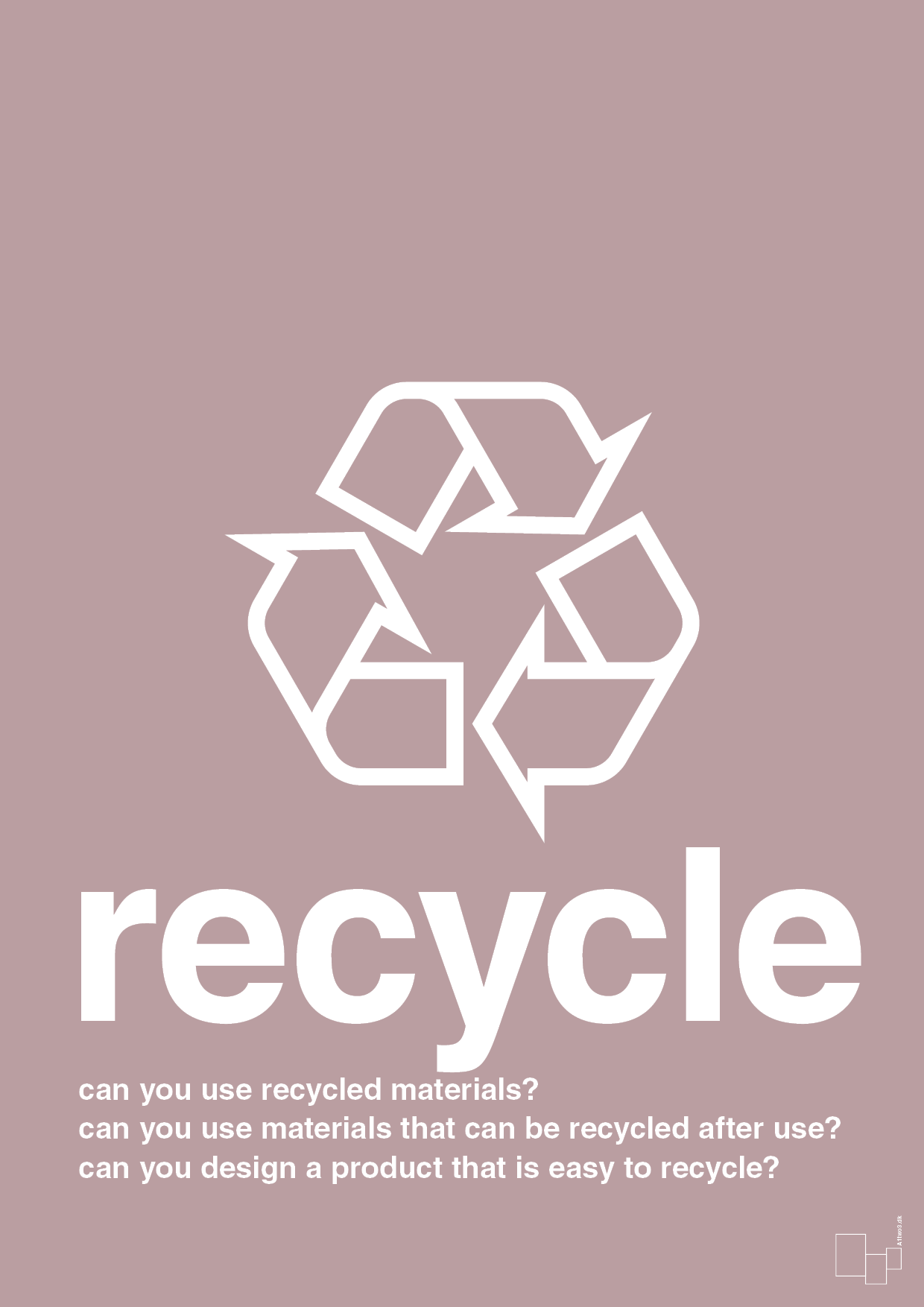recycle - Plakat med Samfund i Light Rose