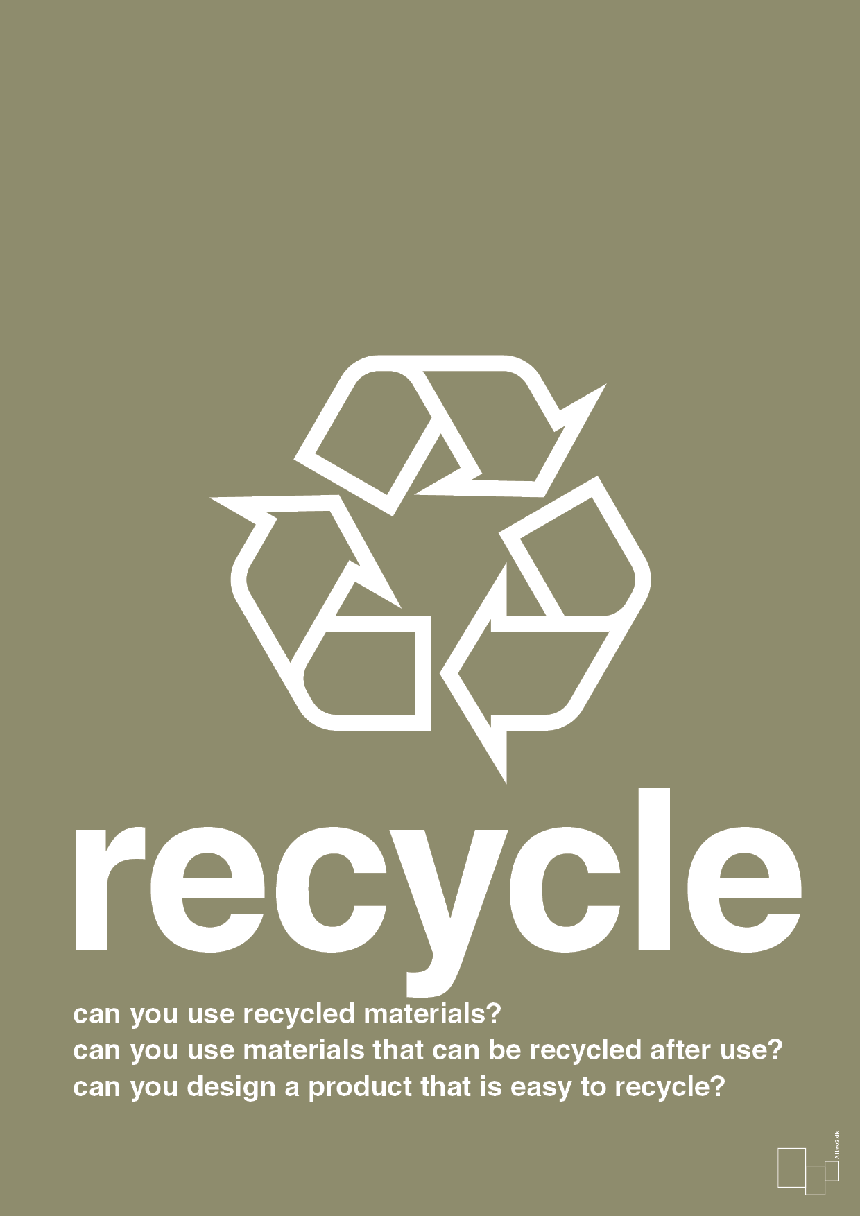 recycle - Plakat med Samfund i Misty Forrest