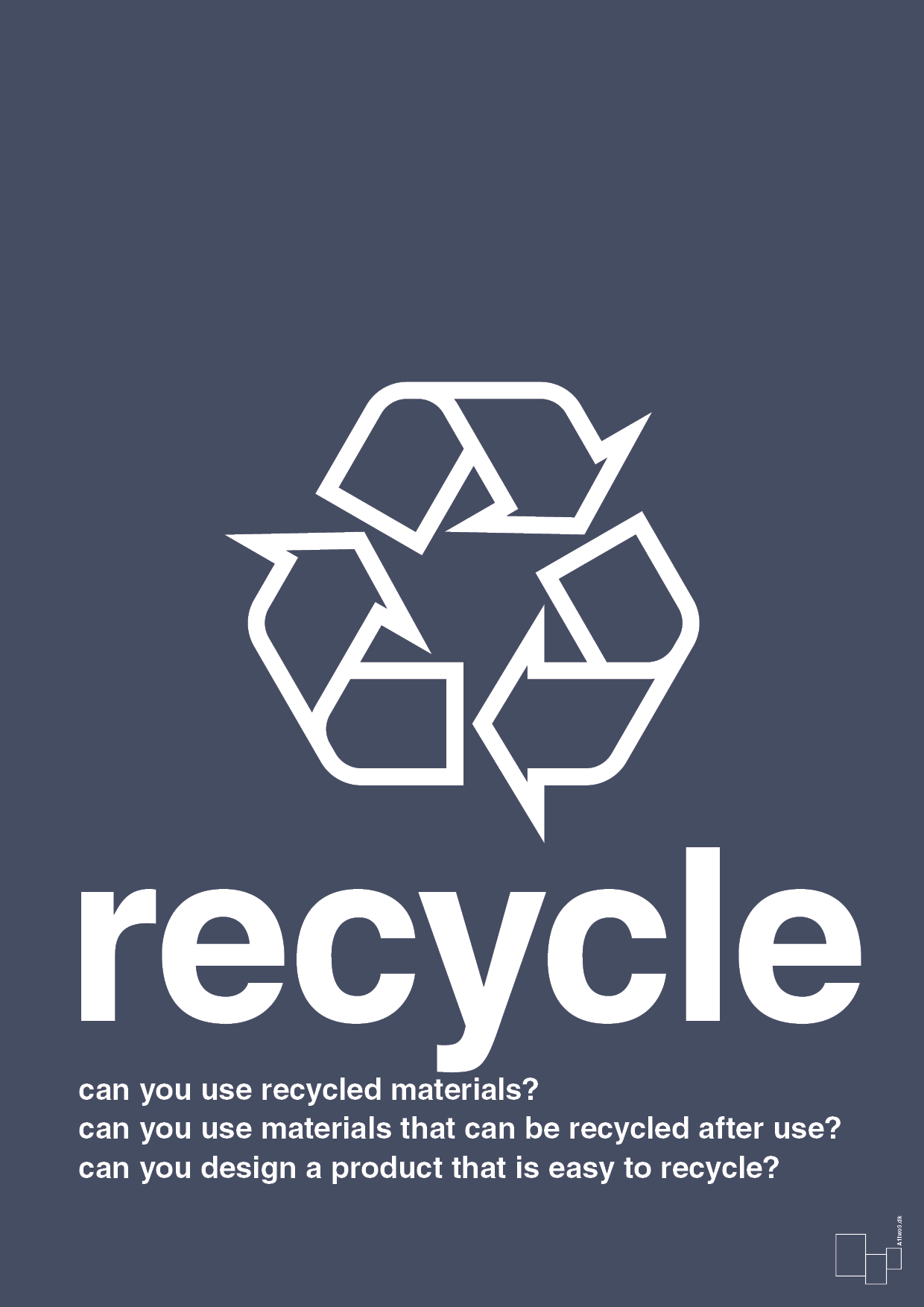 recycle - Plakat med Samfund i Petrol