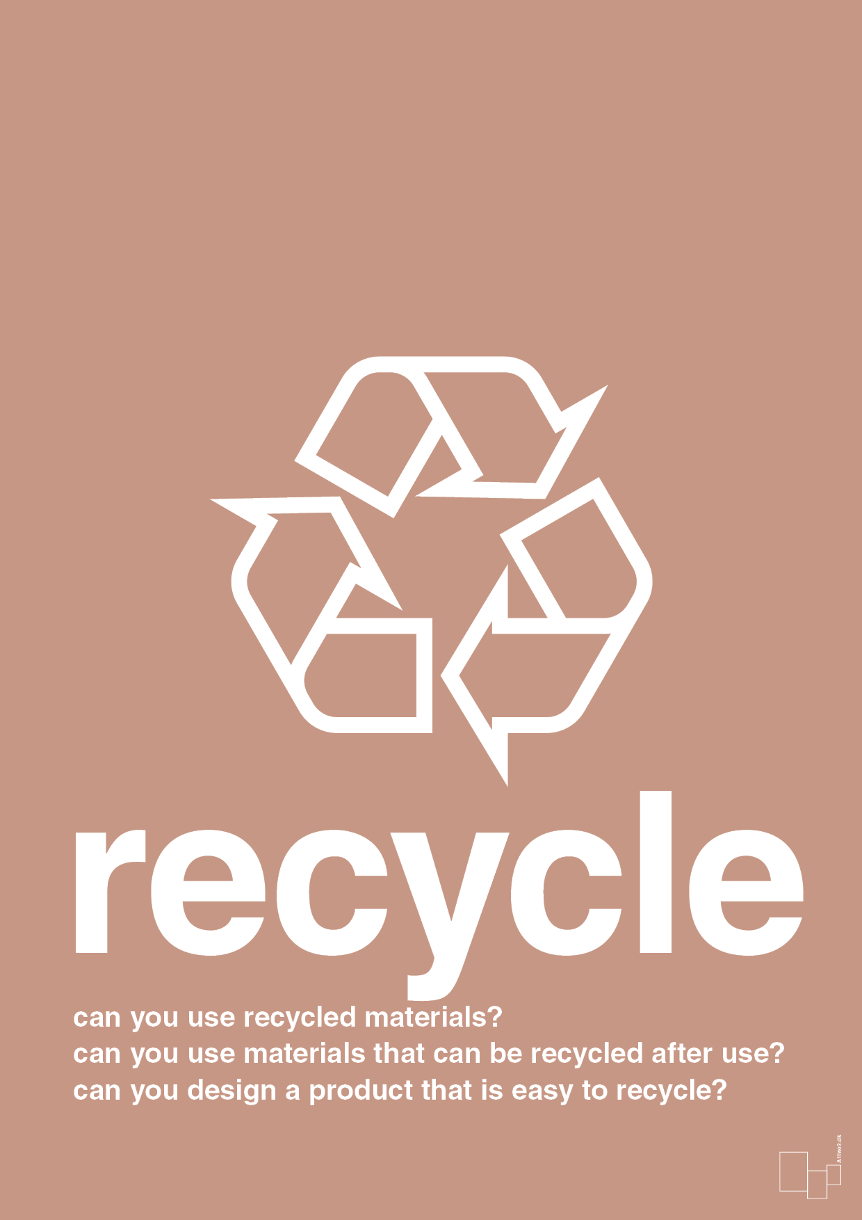 recycle - Plakat med Samfund i Powder