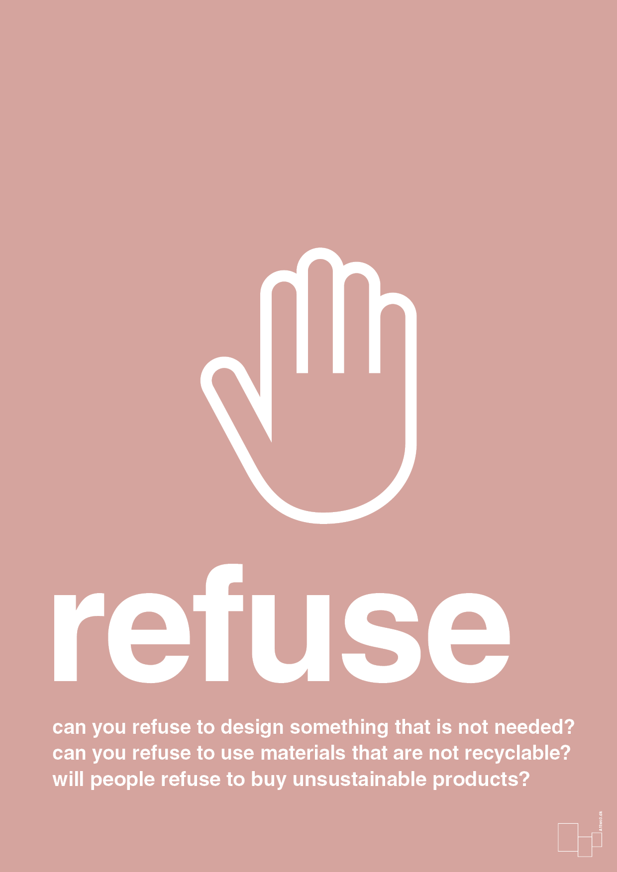 refuse - Plakat med Samfund i Bubble Shell