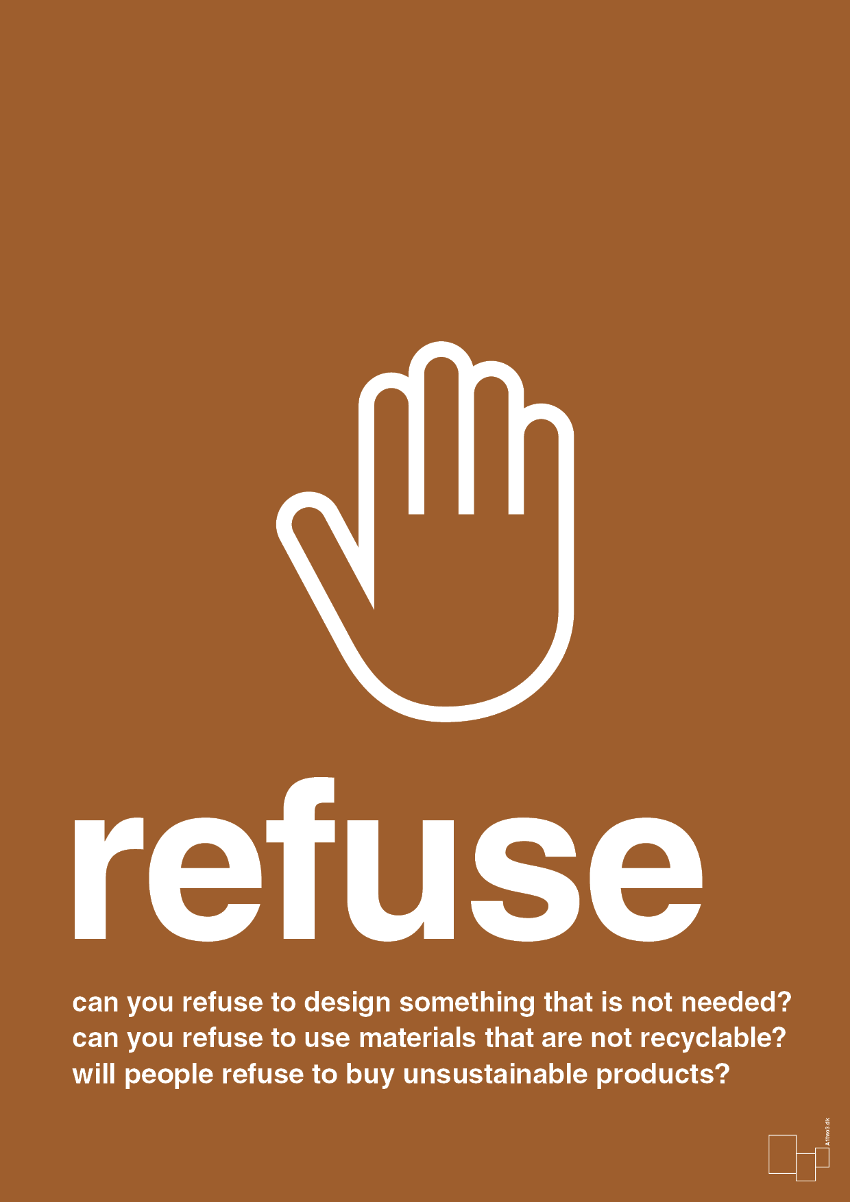 refuse - Plakat med Samfund i Cognac