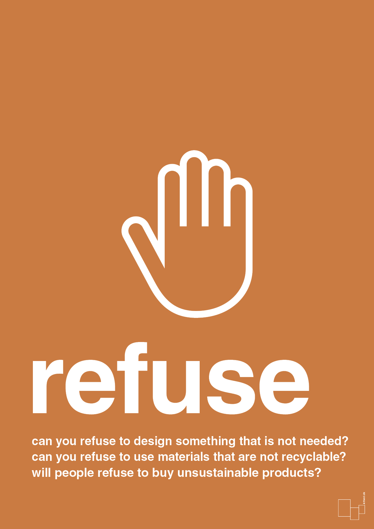 refuse - Plakat med Samfund i Rumba Orange