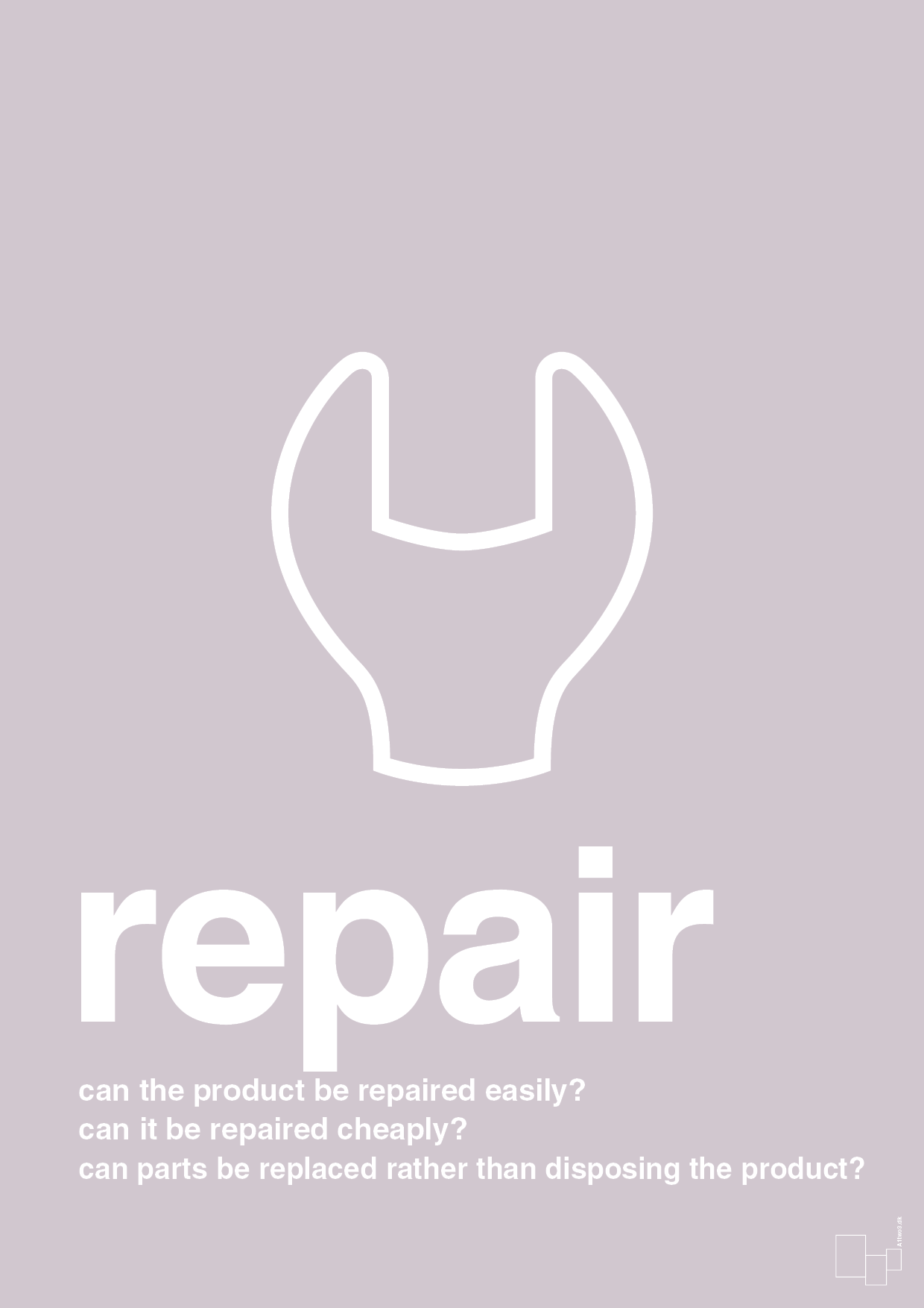 repair - Plakat med Samfund i Dusty Lilac