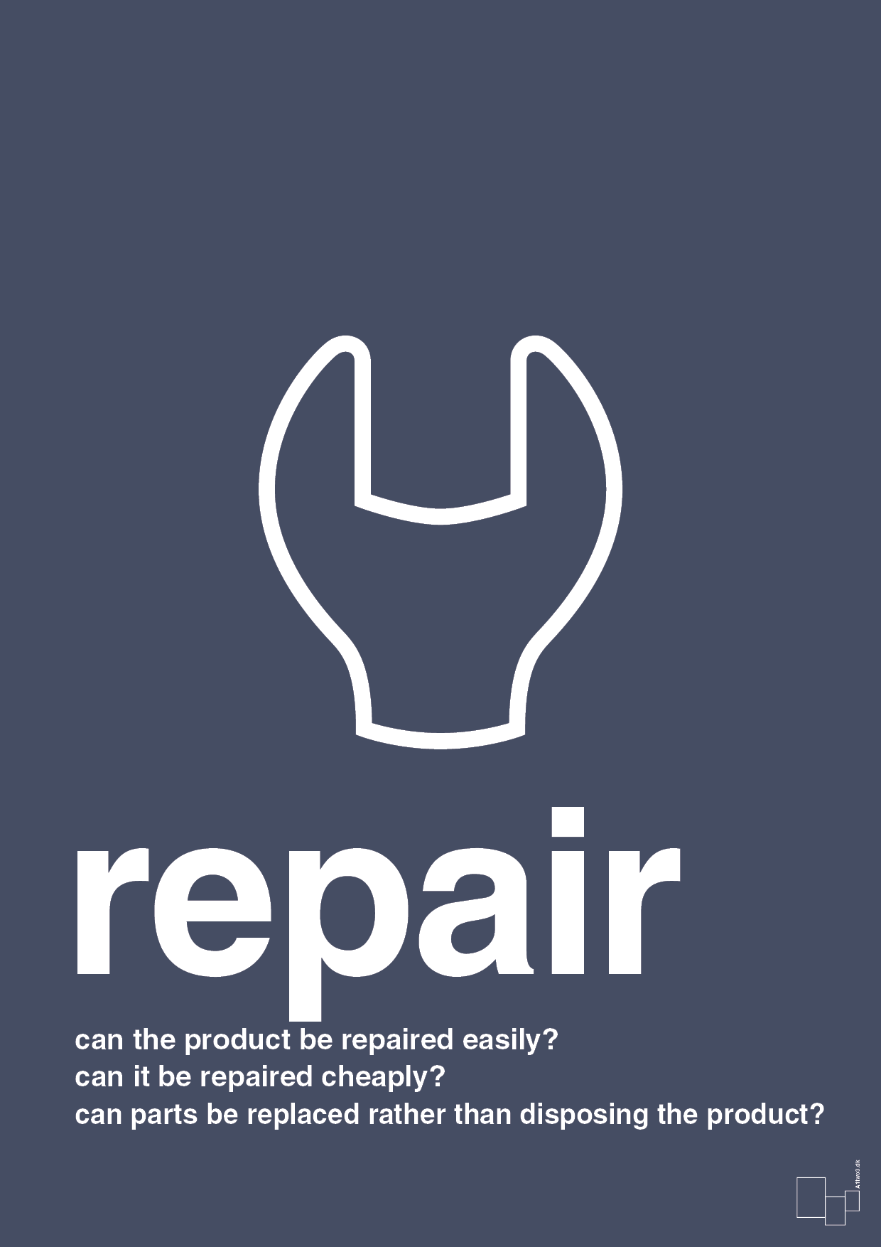 repair - Plakat med Samfund i Petrol
