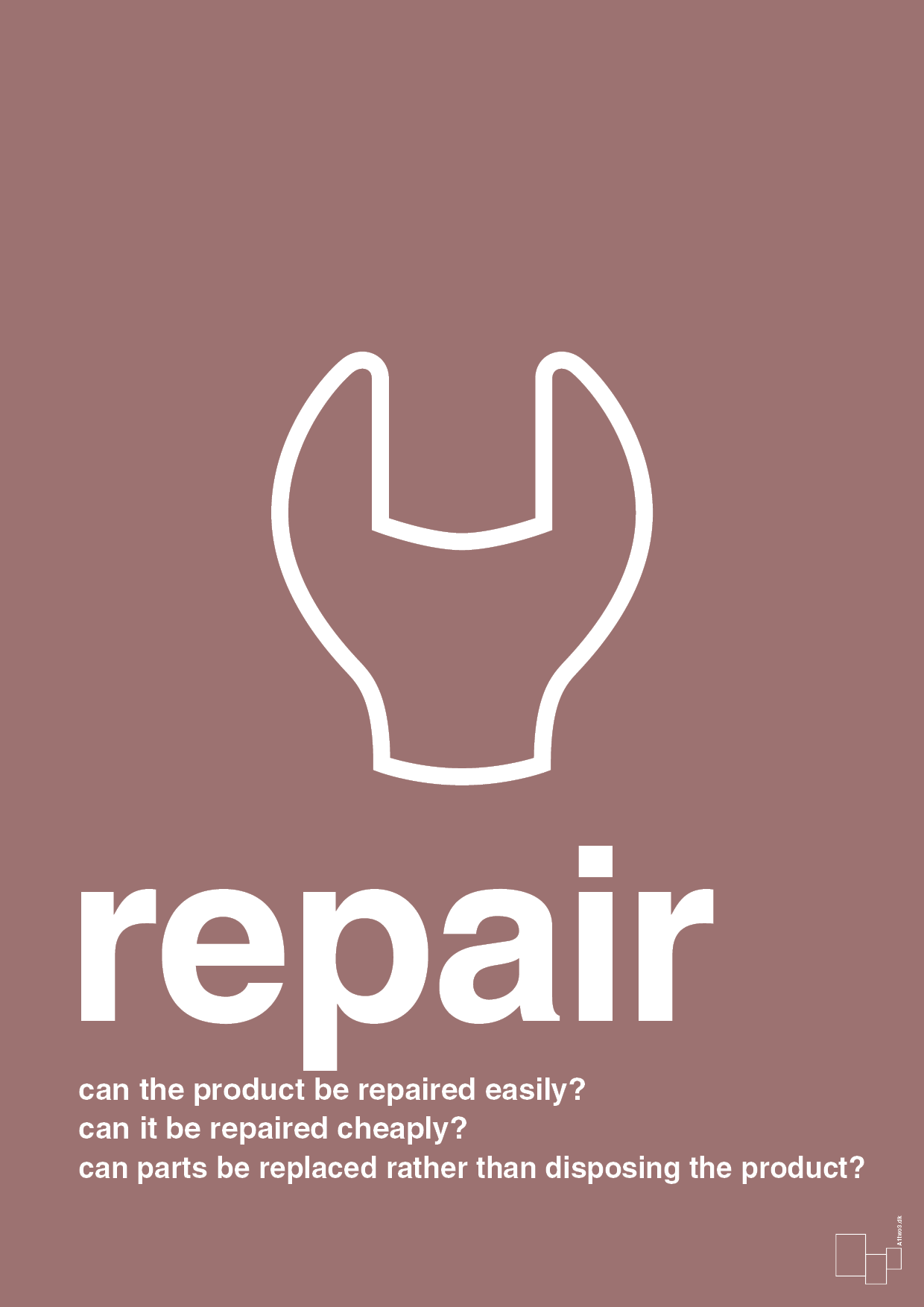 repair - Plakat med Samfund i Plum