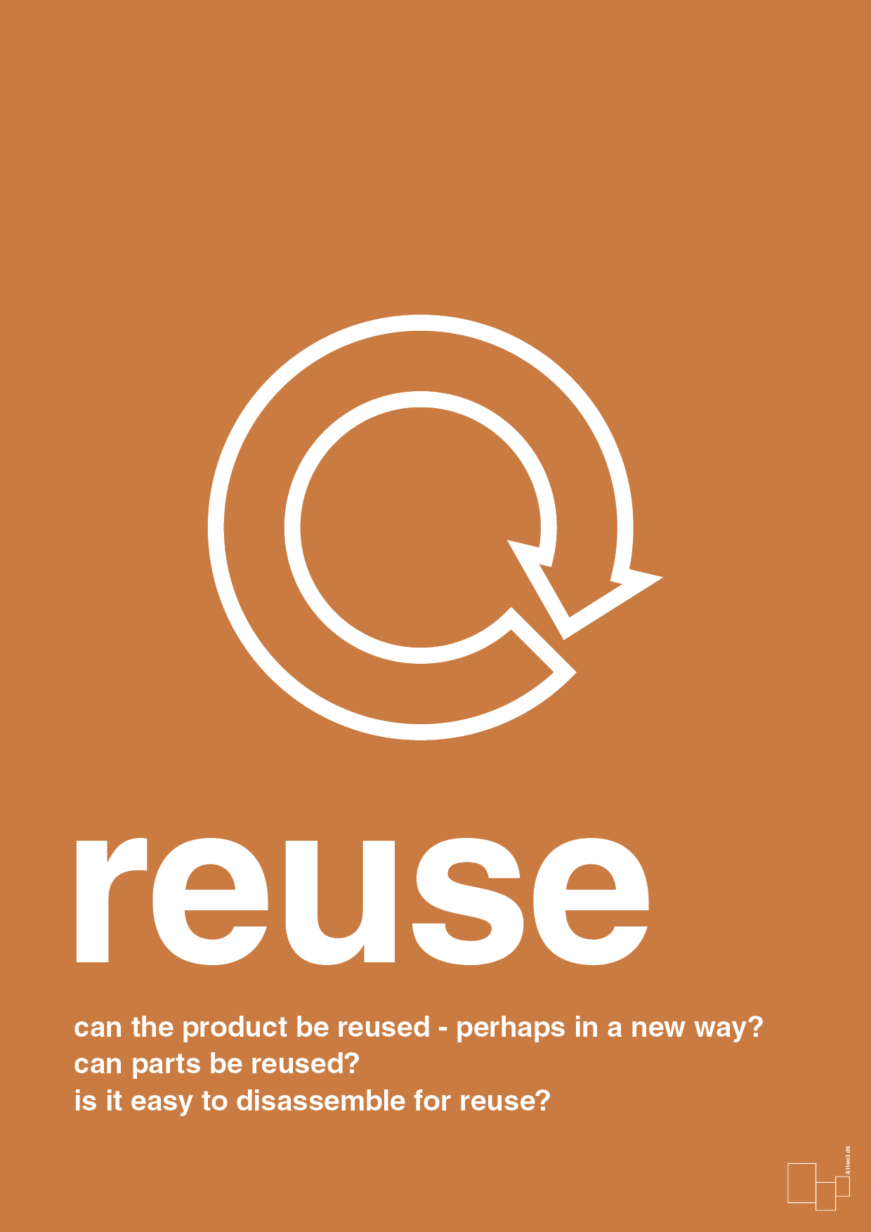 reuse - Plakat med Samfund i Rumba Orange