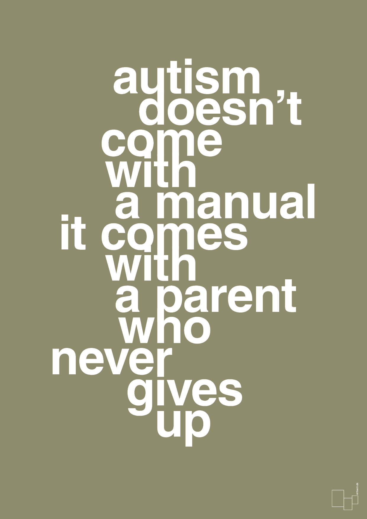 autism doesnt come with a manual it comes with a parent who never gives up - Plakat med Samfund i Misty Forrest